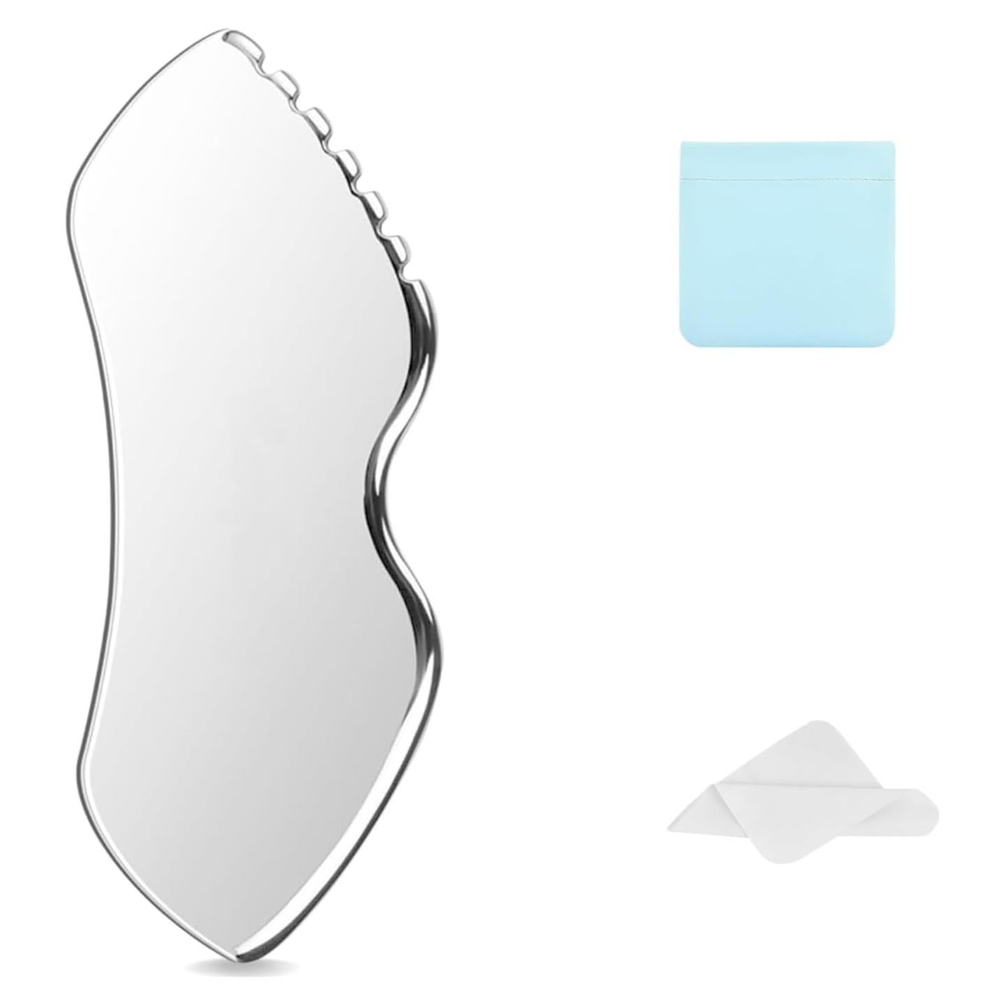 Herramienta Gua Sha de Acero Inoxidable ZminRN - Masaje Facial