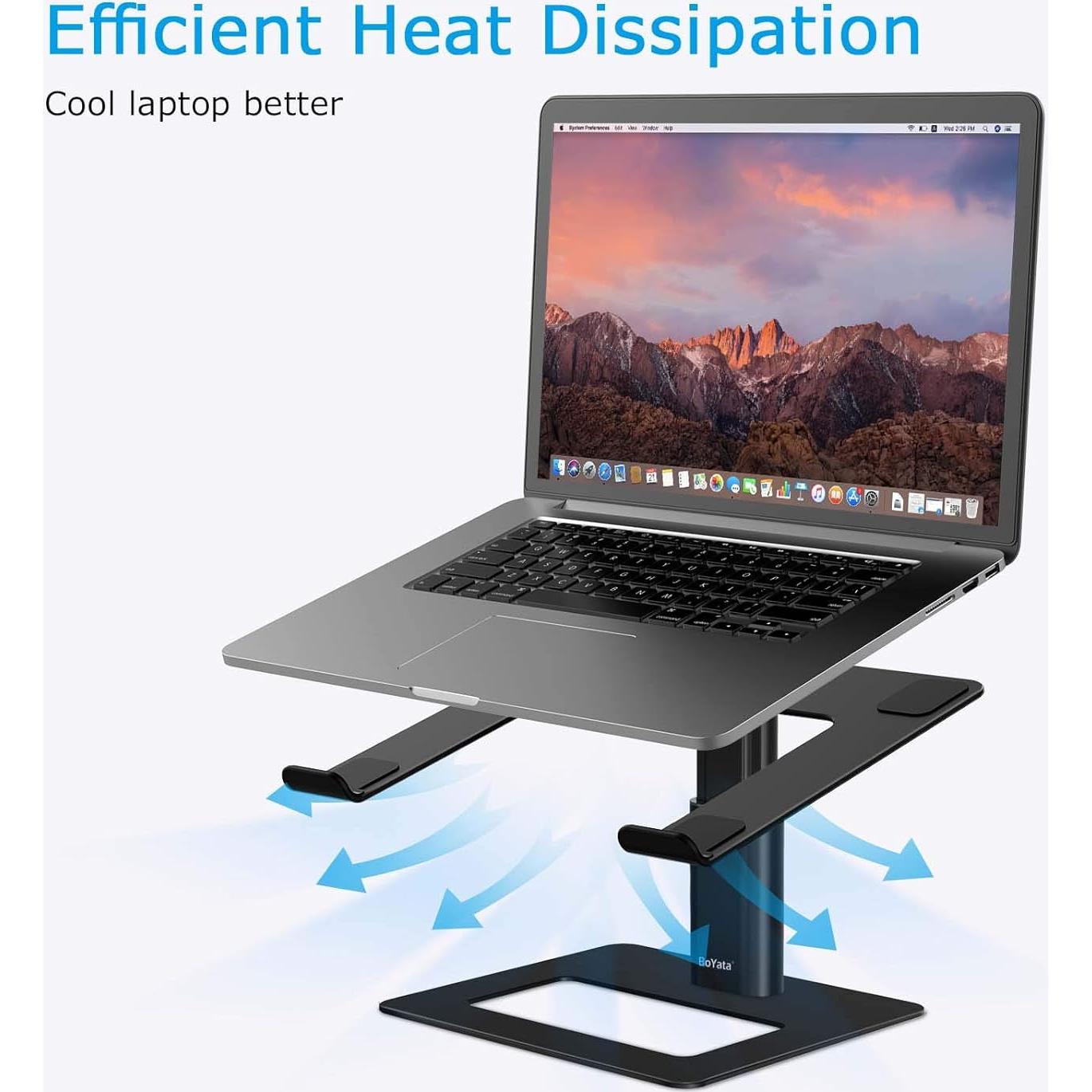 Soporte para Laptop BoYata M6 Negro Ajustable 9.9-18.8 cm