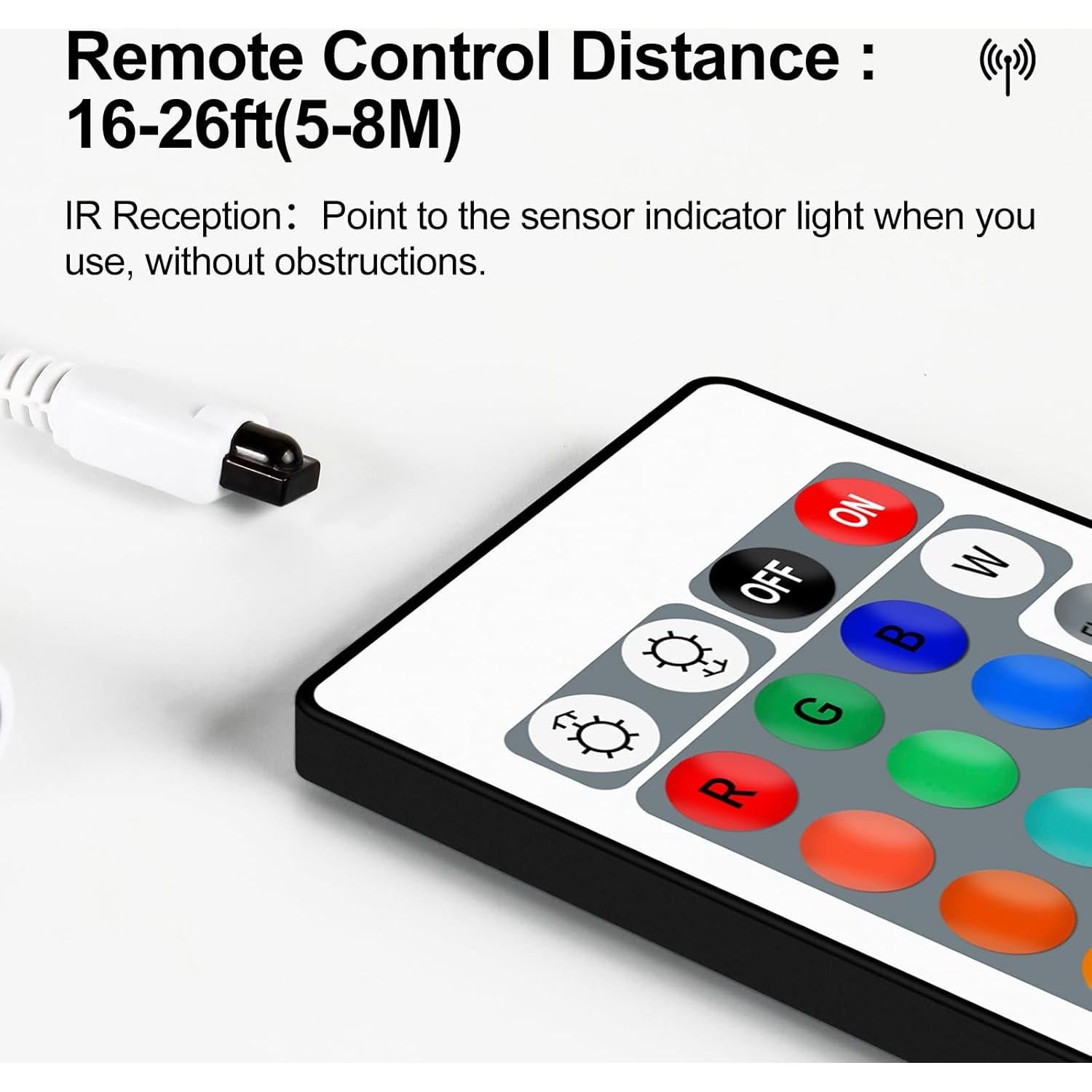 Controlador LED RGBZONE IR 24 Teclas 5-24V para Tiras SMD