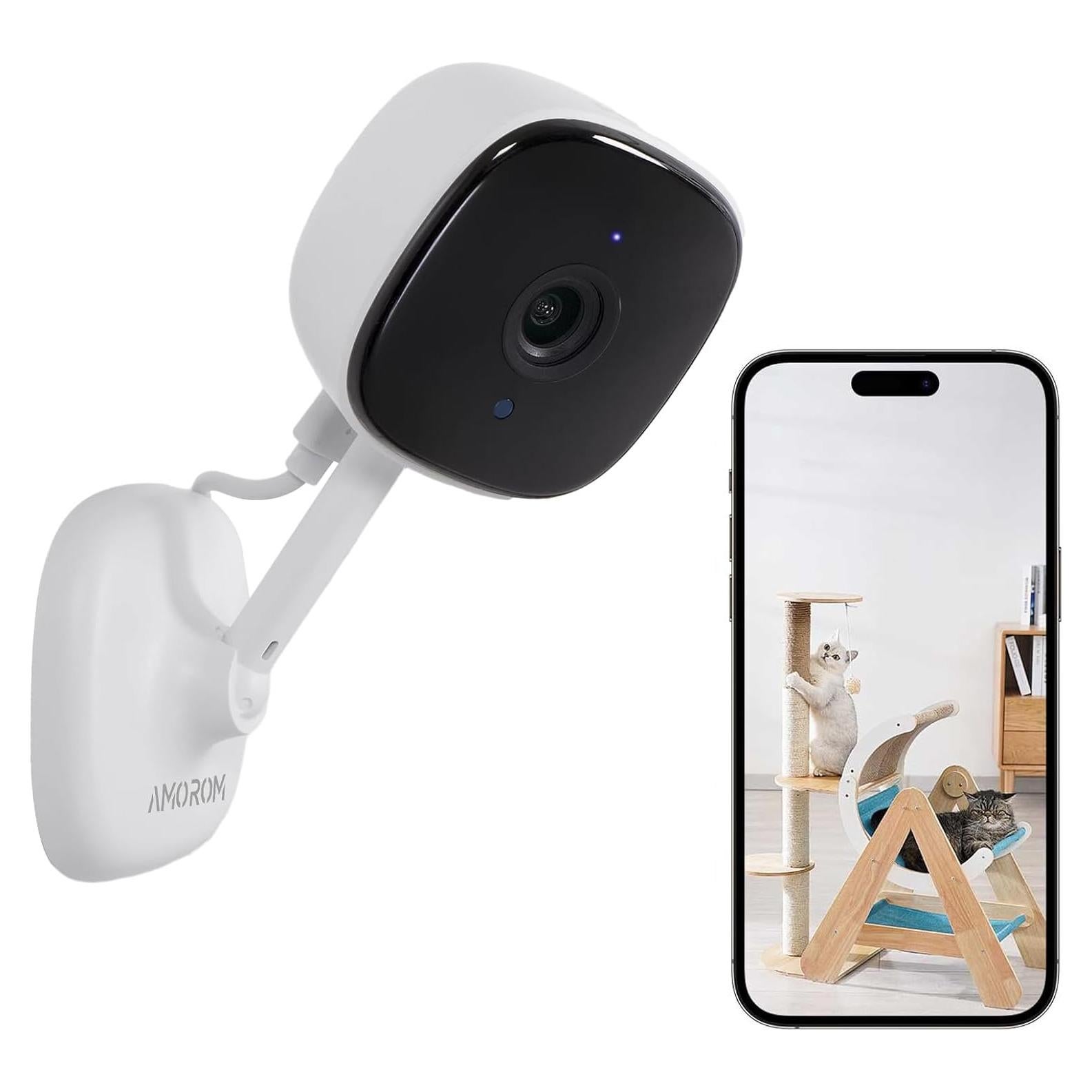 Cámara de Seguridad WiFi Interior AMOROM 1080P con Audio Bidireccional