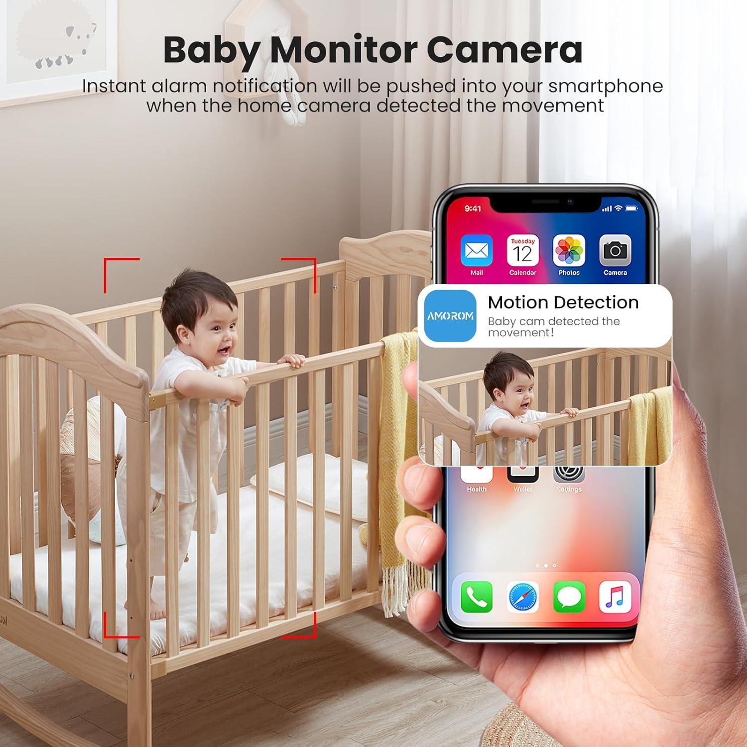 Cámara de Seguridad WiFi Interior AMOROM 1080P con Audio Bidireccional