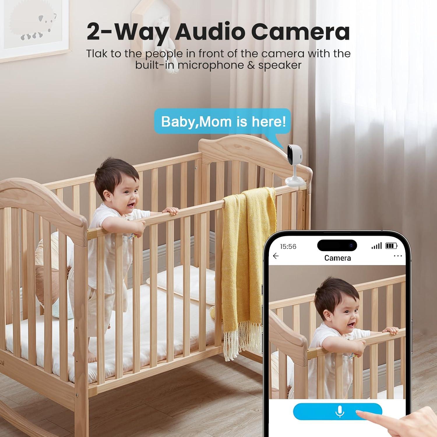 Cámara de Seguridad WiFi Interior AMOROM 1080P con Audio Bidireccional