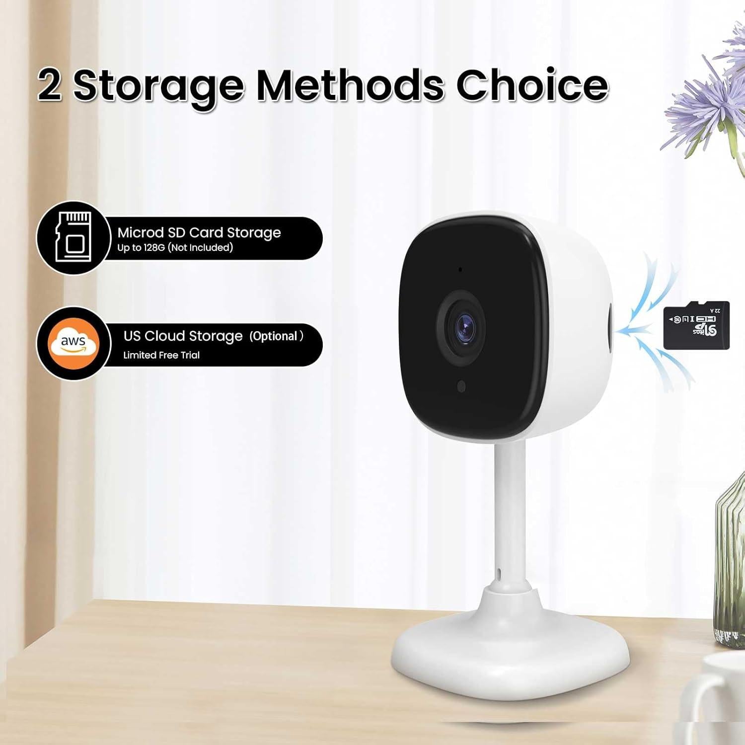 Cámara de Seguridad WiFi Interior AMOROM 1080P con Audio Bidireccional