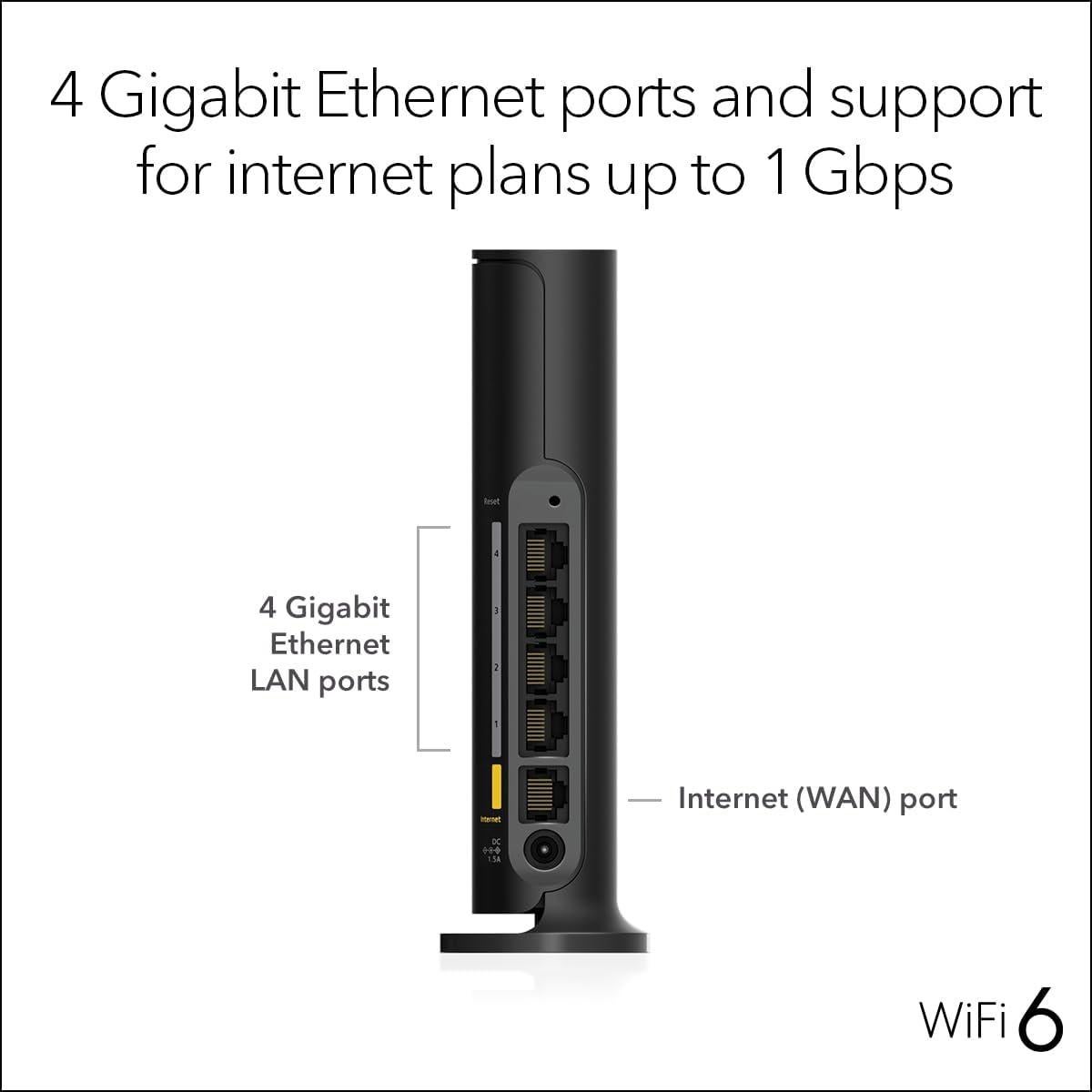 Router NETGEAR R6700AX WiFi 6 AX1800 1.8 Gbps 139 m²