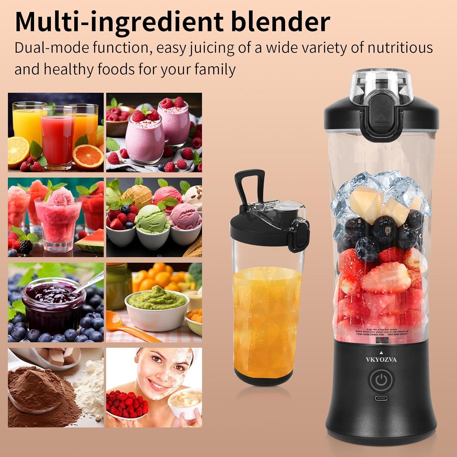 Batidora Mini Portátil VKYOZVA 600ml Inalámbrica USB-C