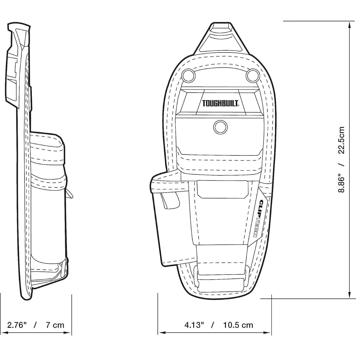 Bolsa para Alicates Pequeña ToughBuilt con 4 Compartimentos
