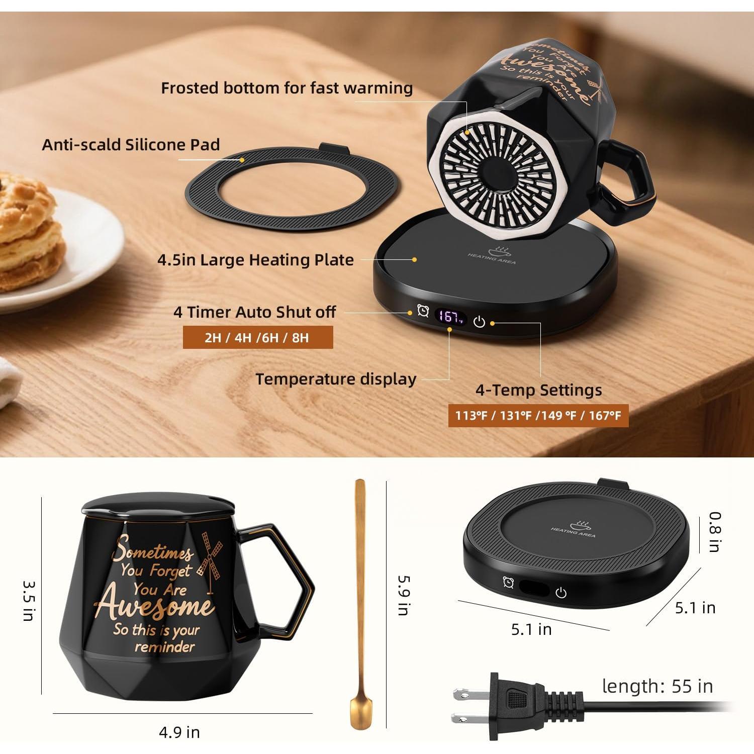 Calentador de Tazas Eléctrico Bsigo con Taza Cerámica 414ml