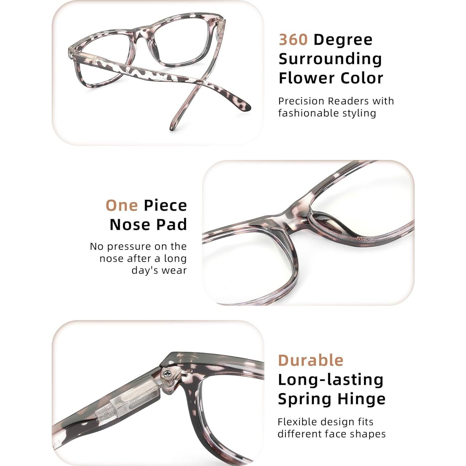 Gafas de Lectura Anti Luz Azul 5 Piezas Unisex 0.50x