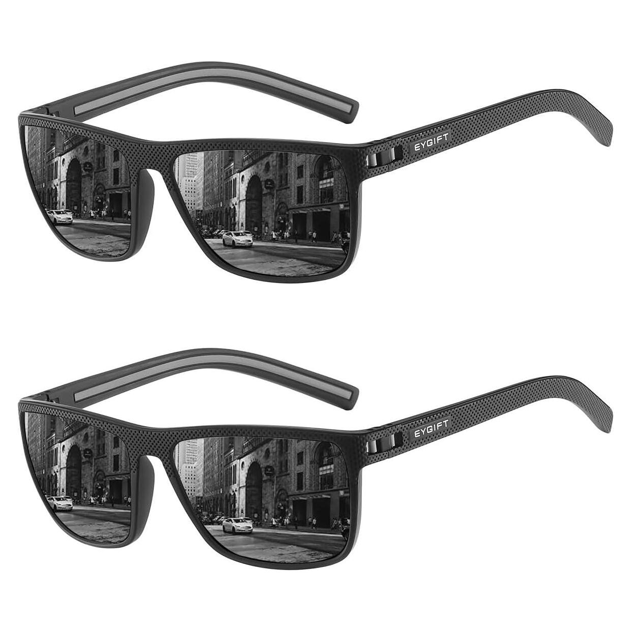 Gafas de Sol Polarizadas EYGIFT UV400 Unisex 2 Piezas