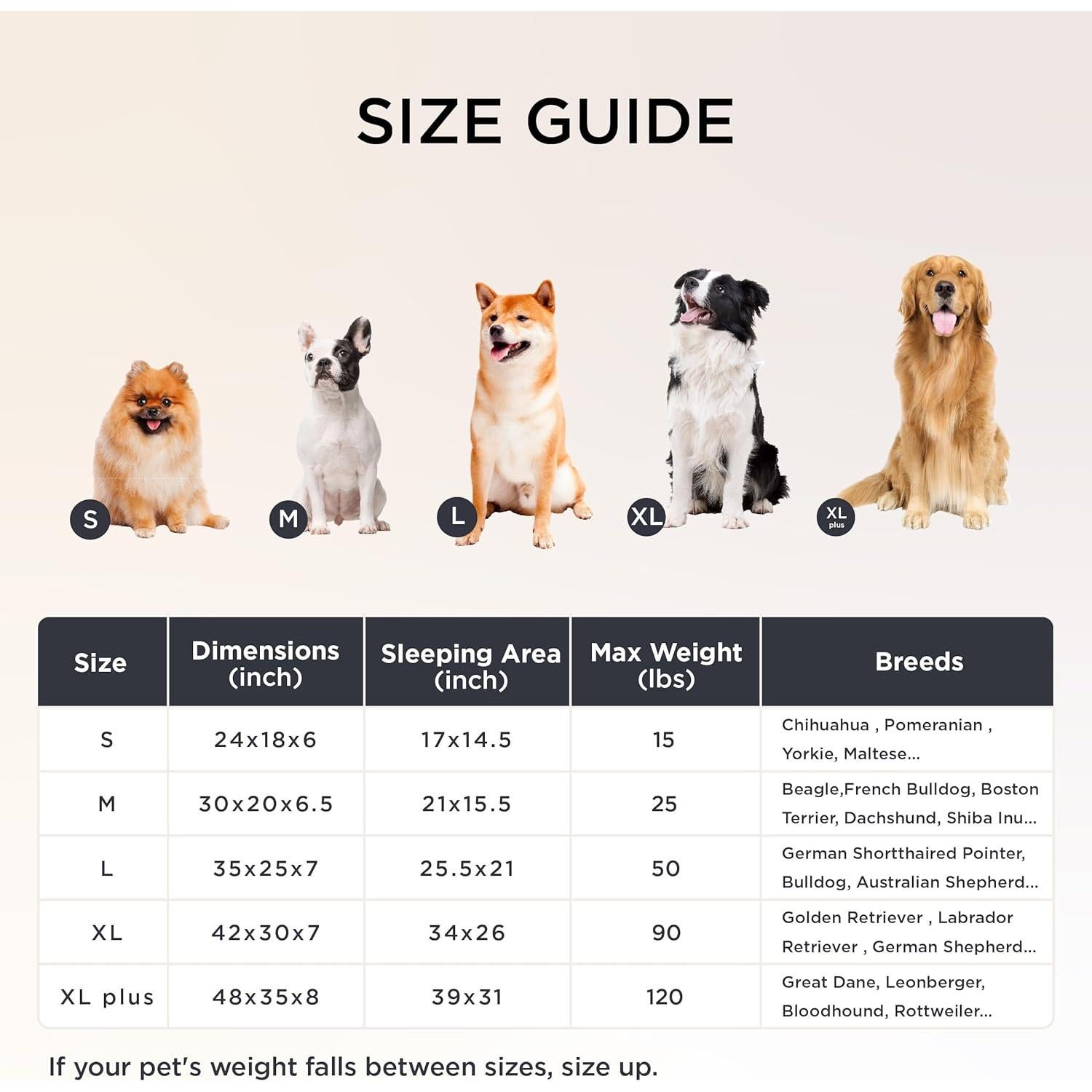 Cama Ortopédica para Perros Bedsure 60x45cm Impermeable