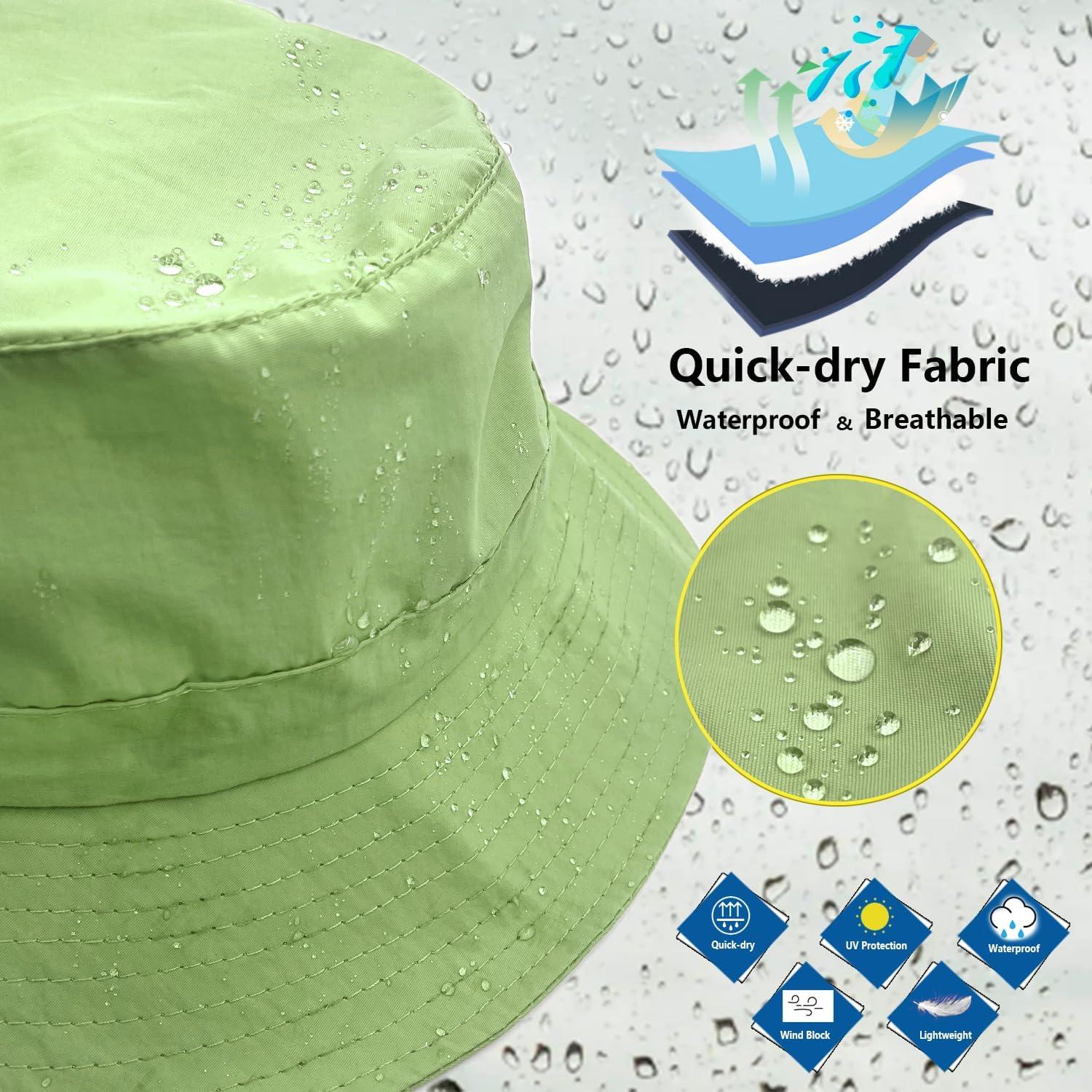 Sombrero de Lluvia Impermeable Woogwin Plegable UV 53-58 cm