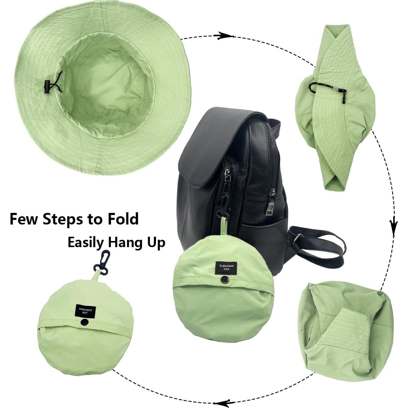 Sombrero de Lluvia Impermeable Woogwin Plegable UV 53-58 cm