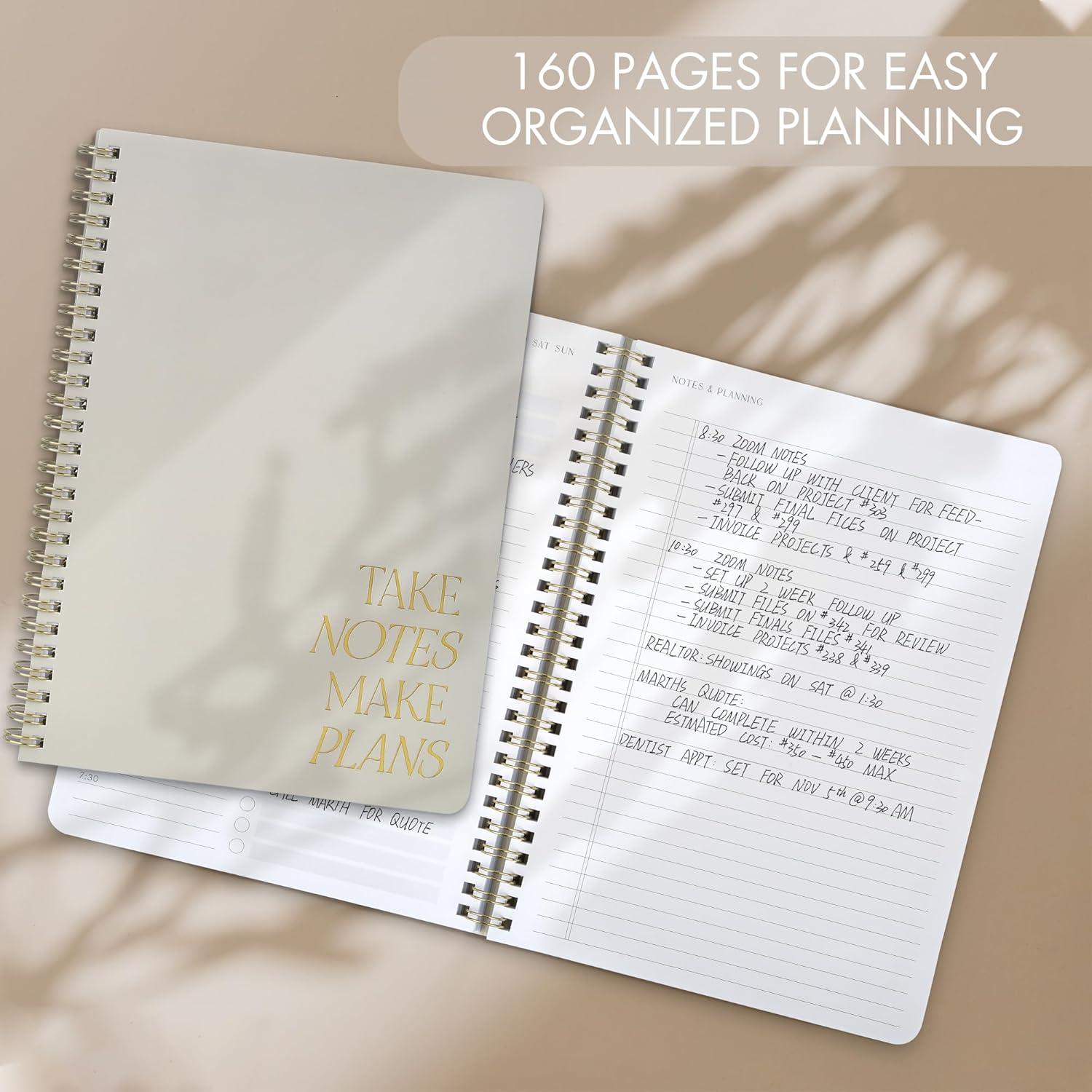 Planificador Diario ZICOTO Beige 160 Páginas Sin Fecha