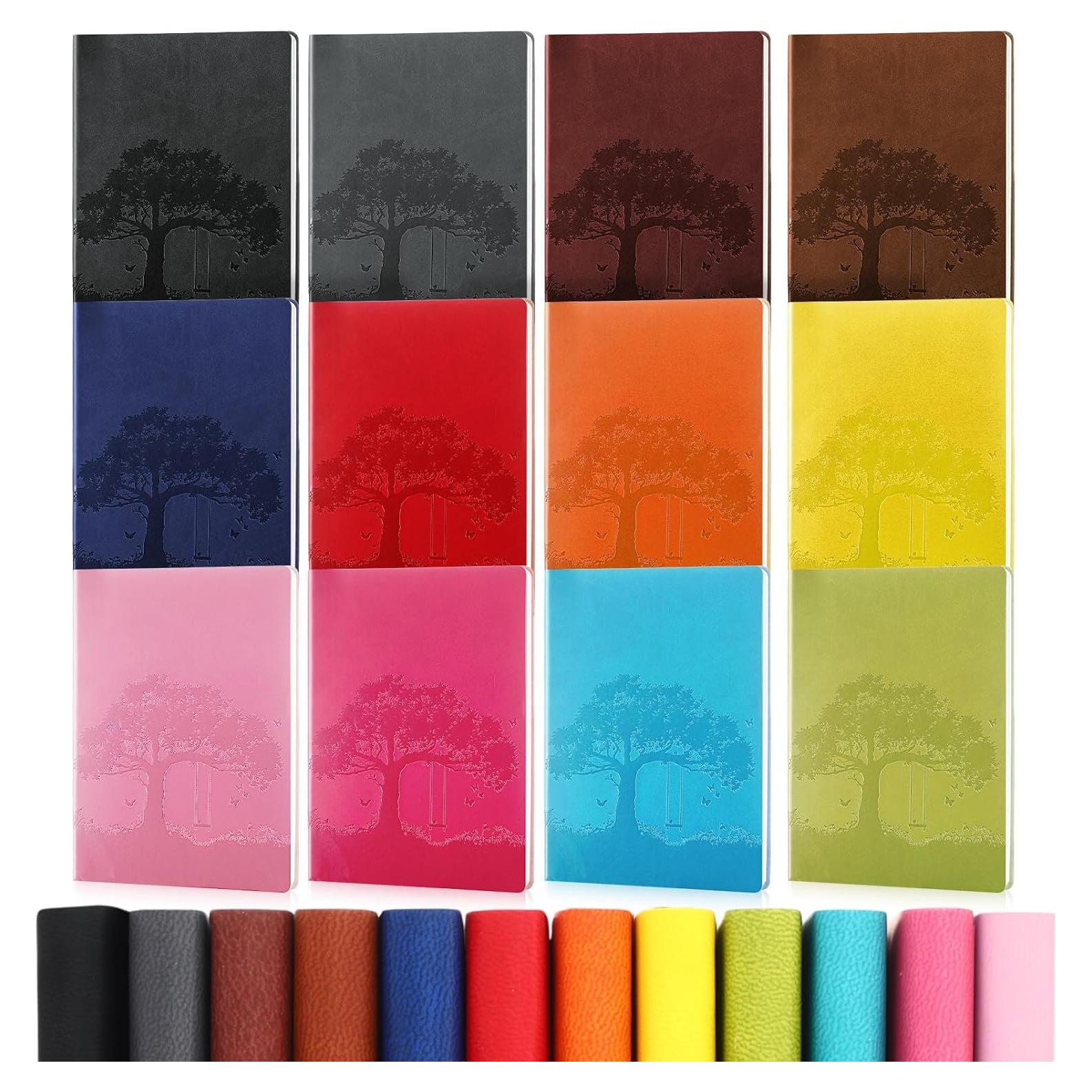 Cuadernos A6 TaoBary 12 Pcs PU Cuero Coloridos 128 Páginas