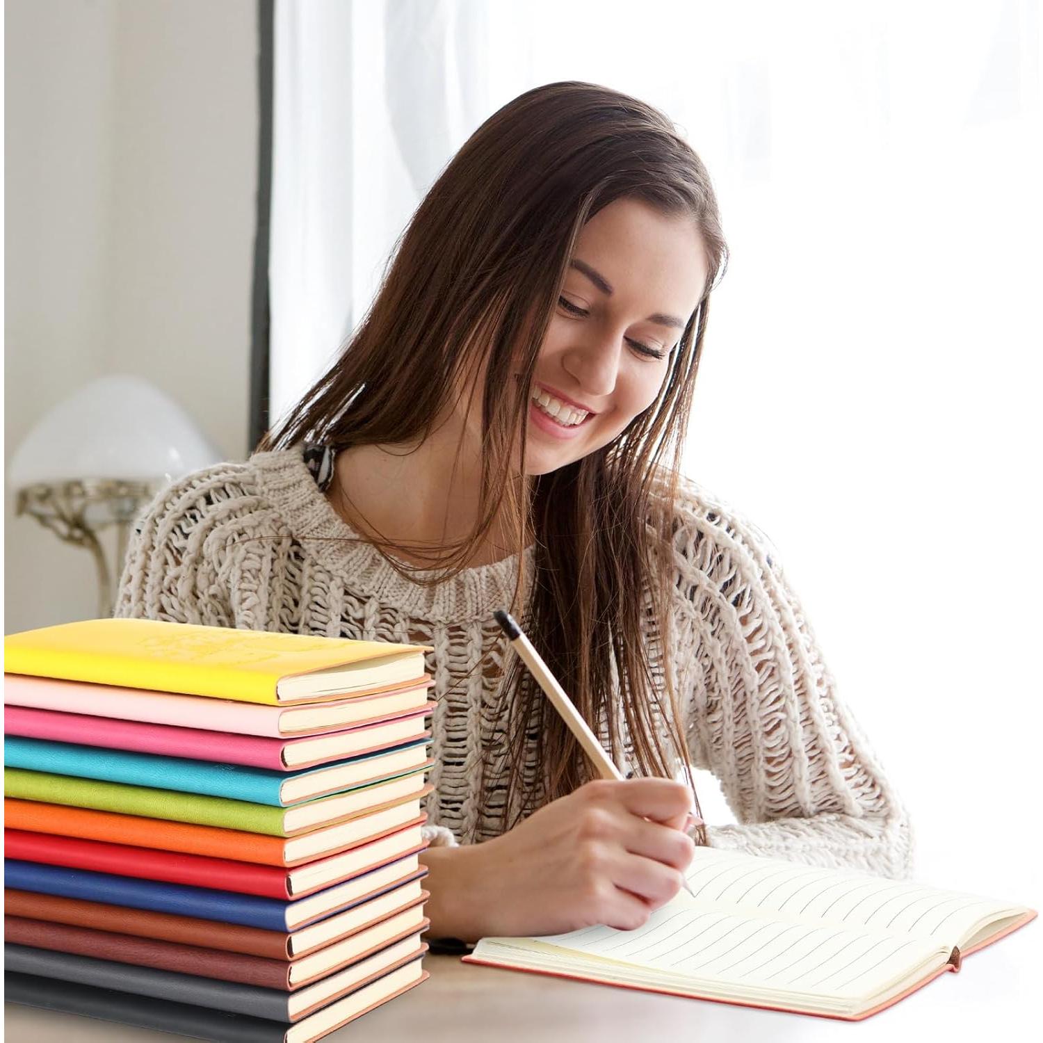 Cuadernos A6 TaoBary 12 Pcs PU Cuero Coloridos 128 Páginas