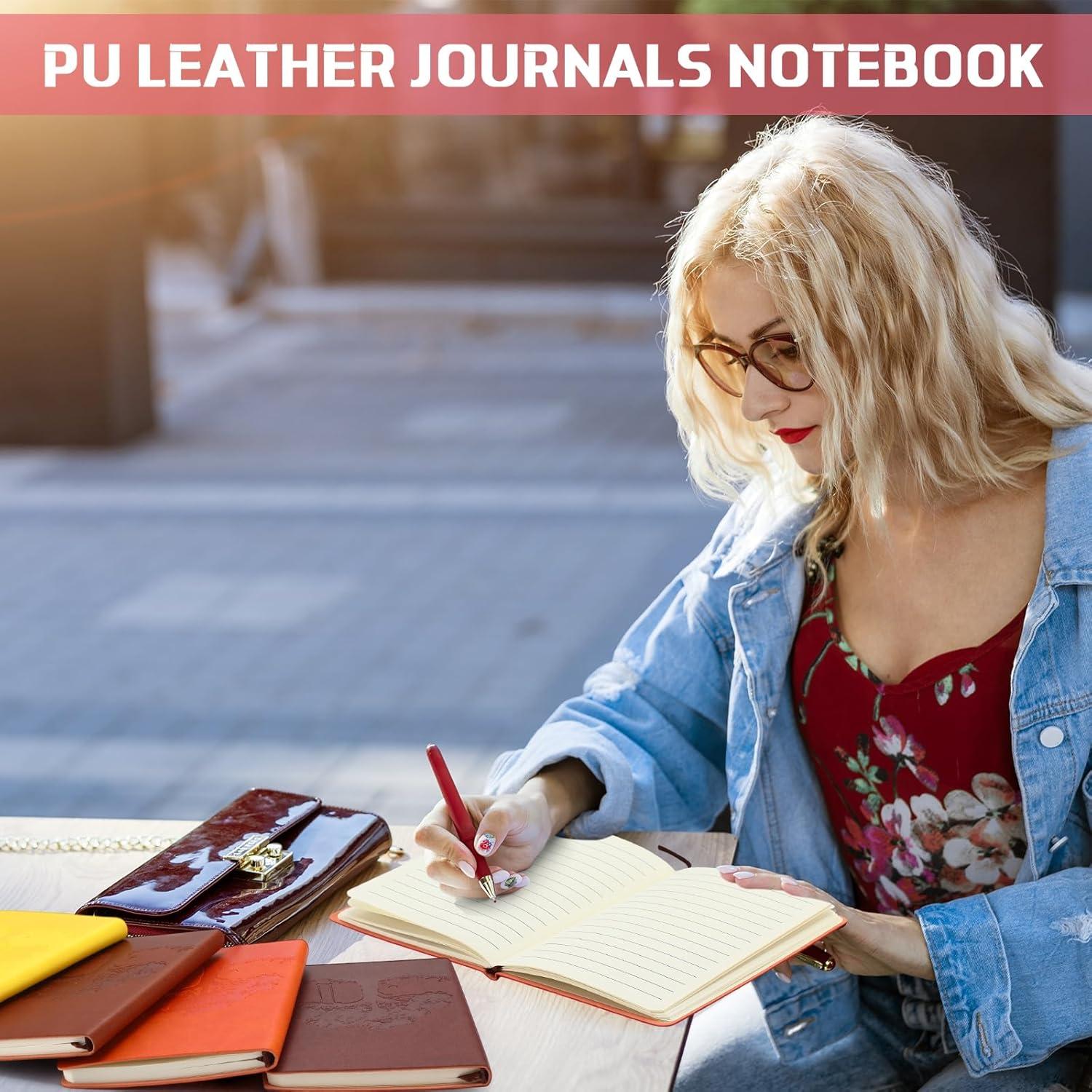 Cuadernos A6 TaoBary 12 Pcs PU Cuero Coloridos 128 Páginas