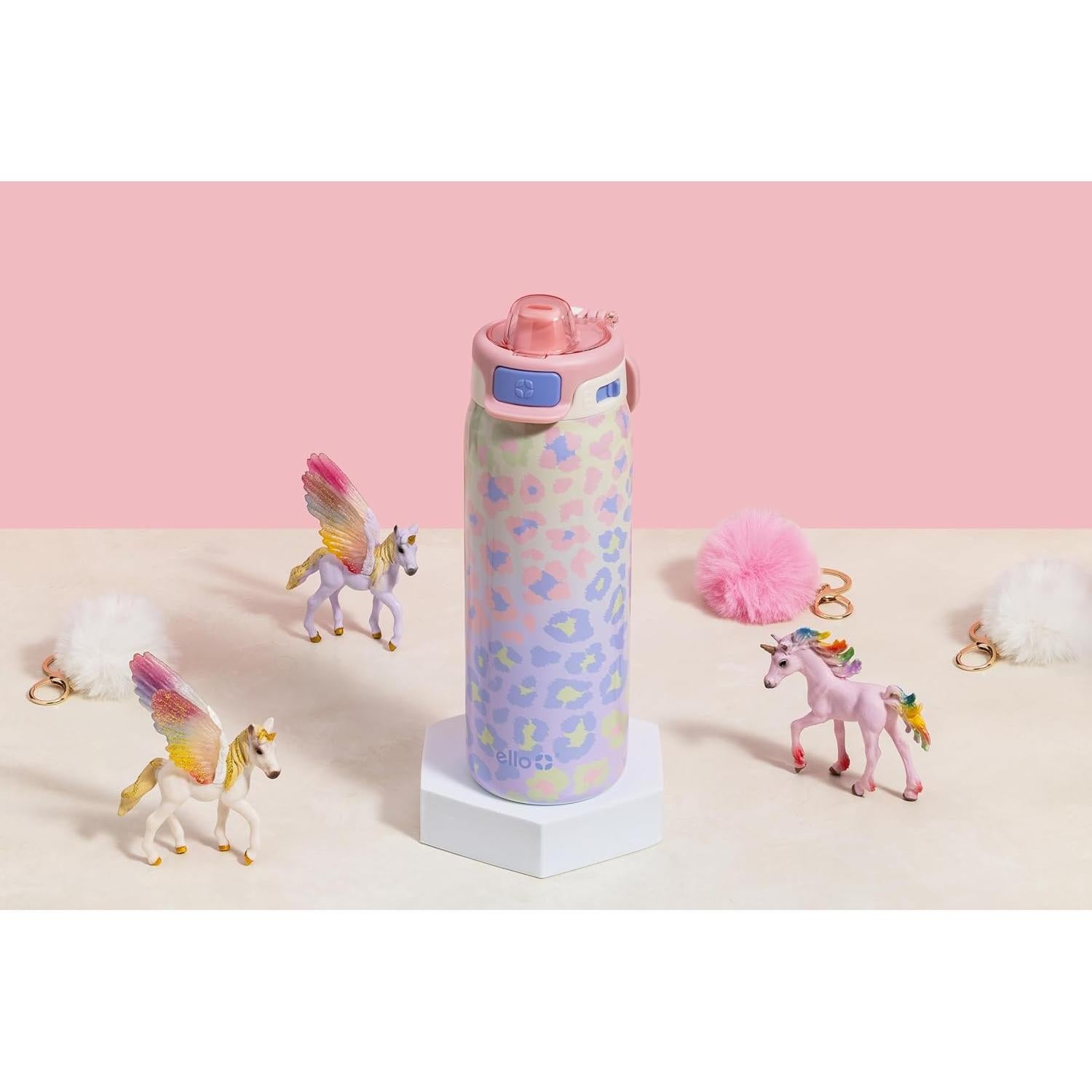 Botella de Agua Ello Kids Pop & Fill 532ml Acero Inoxidable