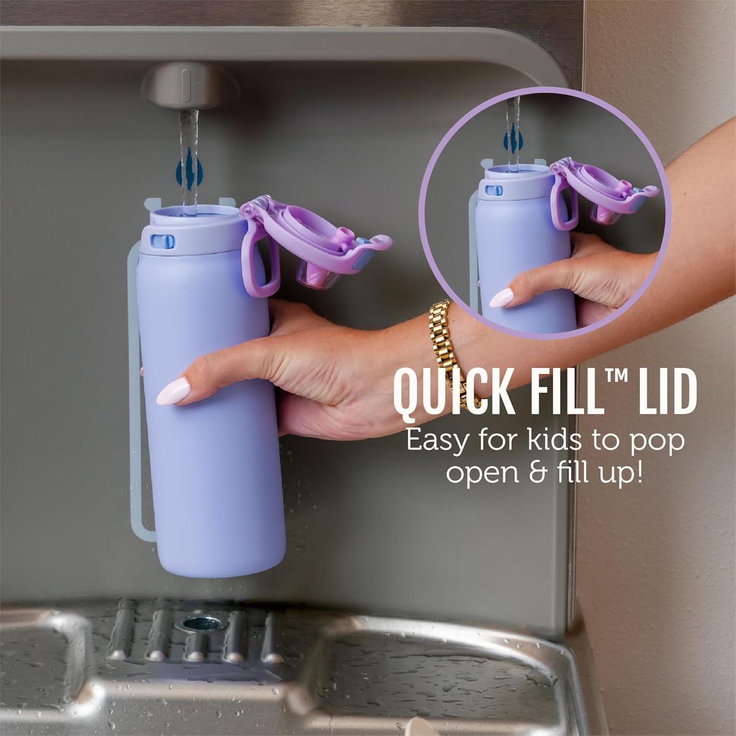 Botella de Agua Ello Kids Pop & Fill 532ml Acero Inoxidable