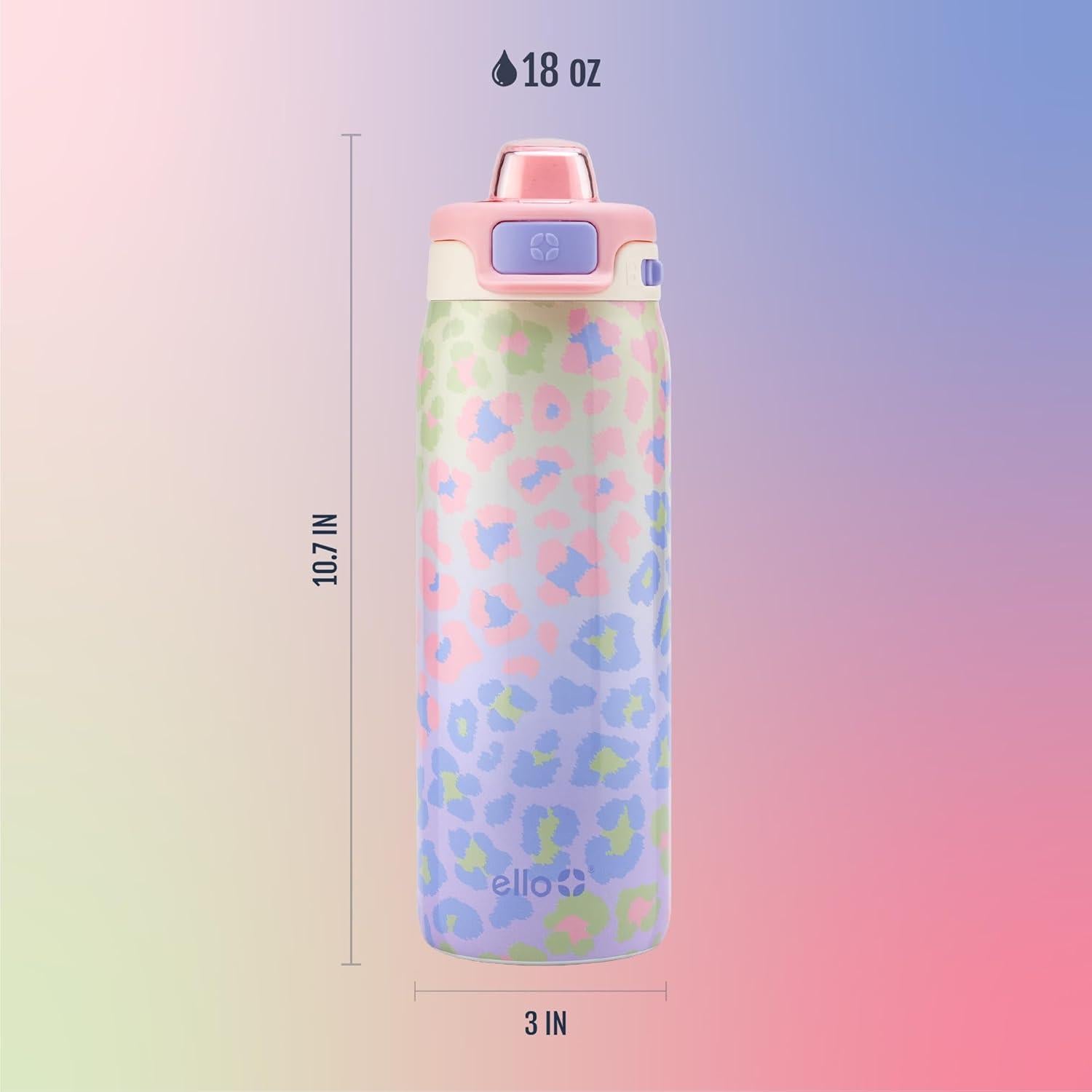Botella de Agua Ello Kids Pop & Fill 532ml Acero Inoxidable