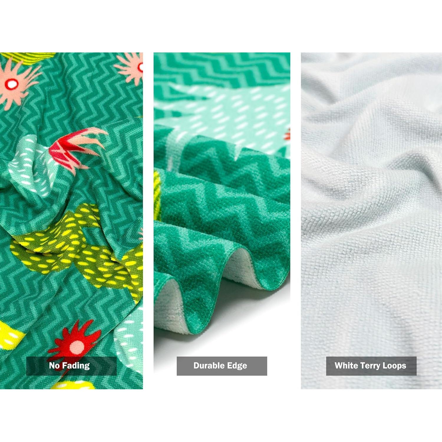 Toalla de Playa Microfibra Cabanana 60x30 Pulgadas Cactus