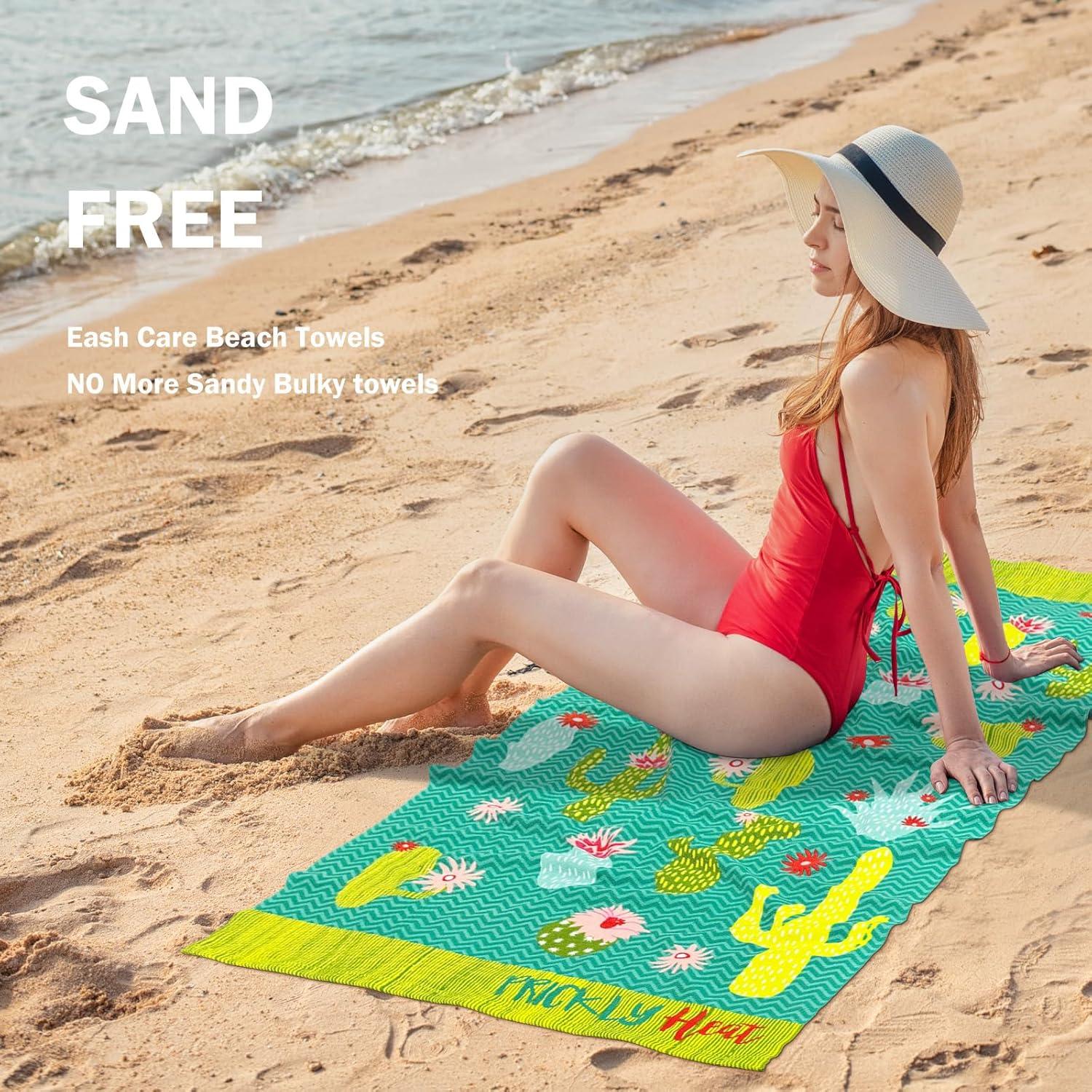 Toalla de Playa Microfibra Cabanana 60x30 Pulgadas Cactus