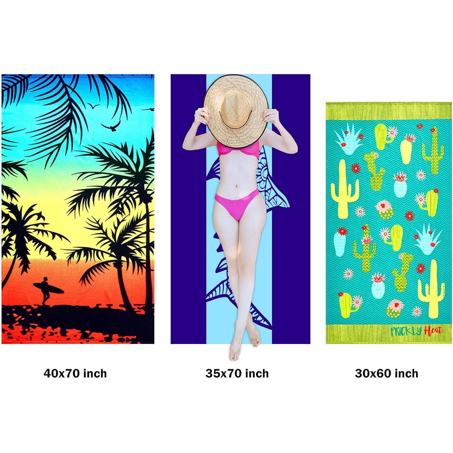 Toalla de Playa Microfibra Cabanana 60x30 Pulgadas Cactus