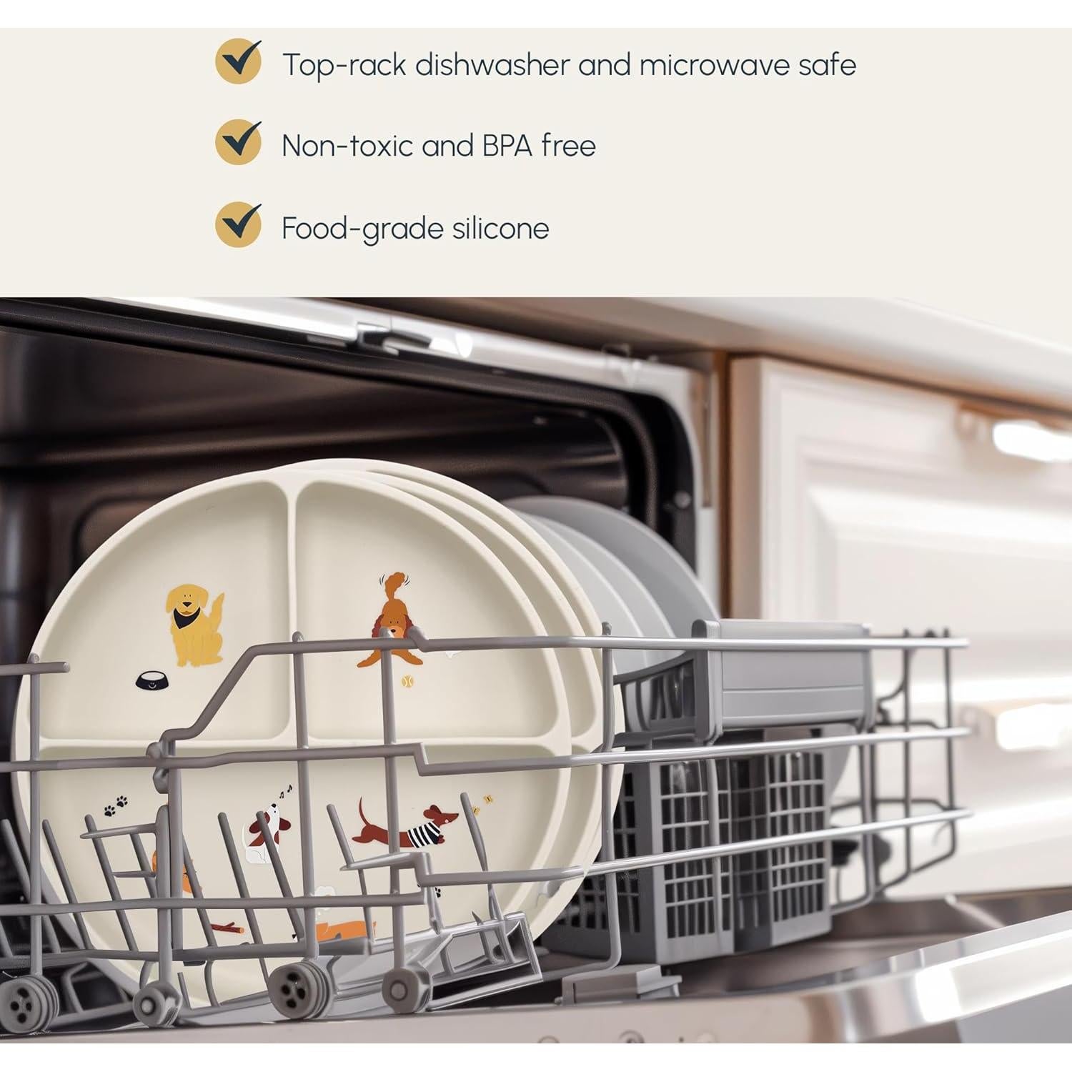 Plato de Silicona Antideslizante Studio Merveille Beige 18.4cm