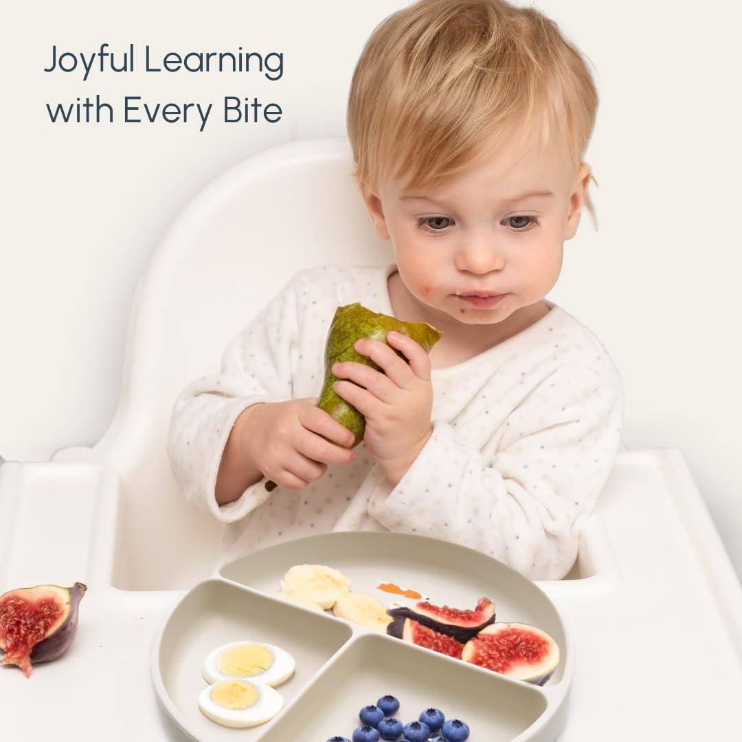 Plato de Silicona Antideslizante Studio Merveille Beige 18.4cm