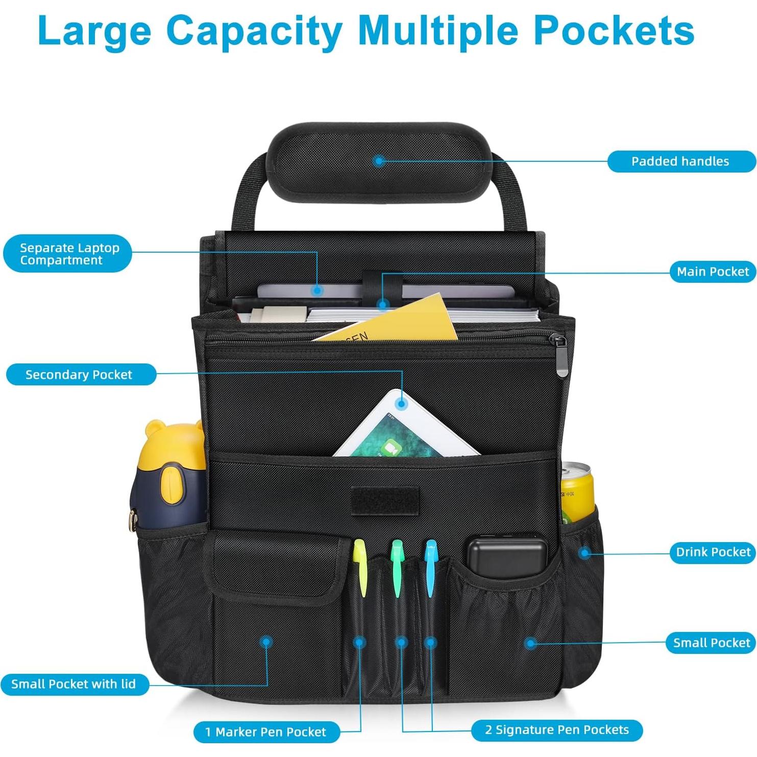 Organizador de Asiento Frontal Ldex Negro 42x32.5cm Impermeable