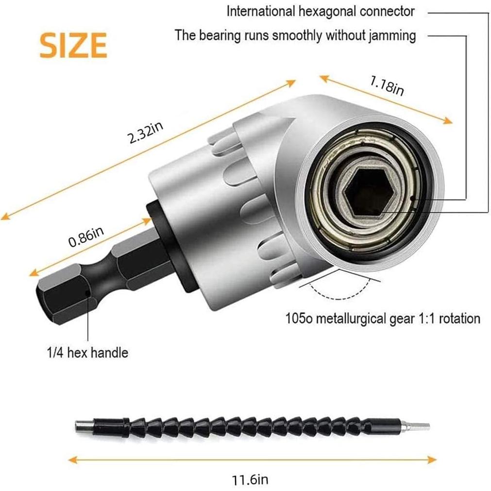 Juego de Extensión de Broca Flexible FOUUA 29cm 105°