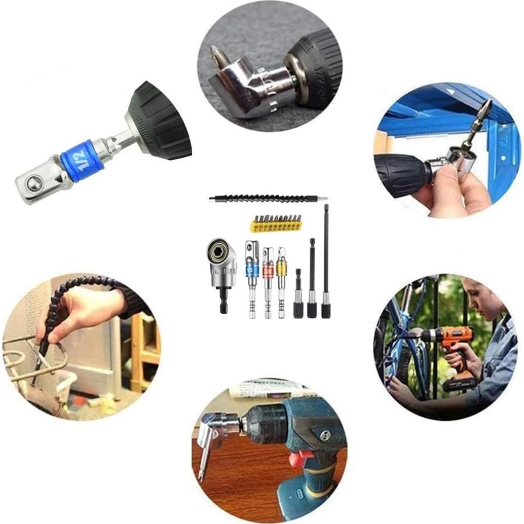 Juego de Extensión de Broca Flexible FOUUA 29cm 105°