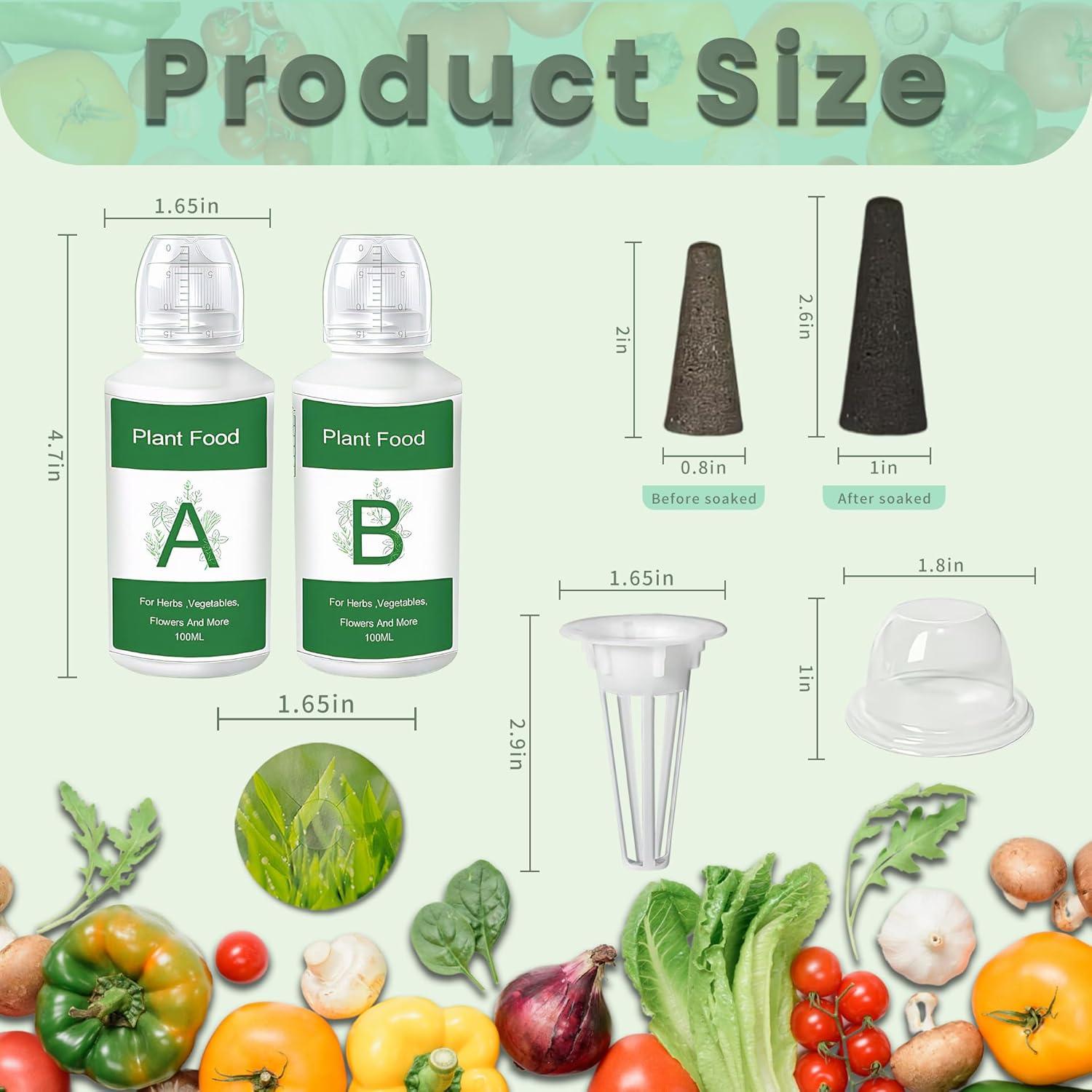 Kit de Cultivo Hidropónico Homeleafy 122 Piezas con Nutrientes