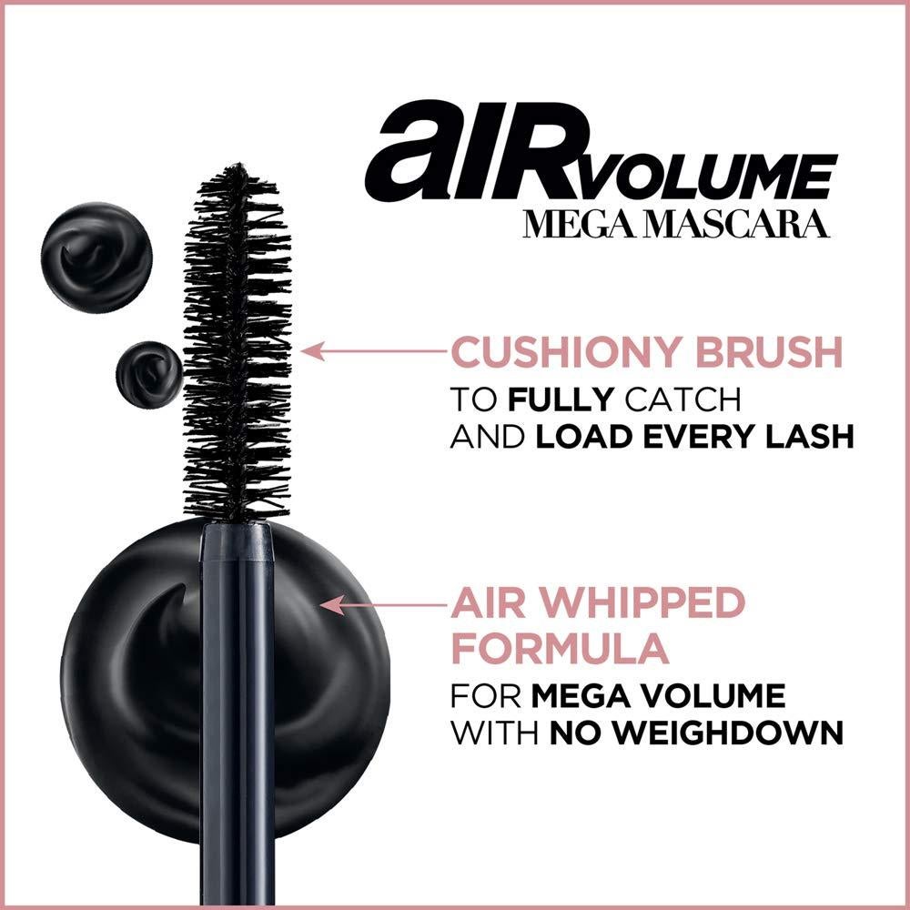 Máscara Mega Volumen Air Volume L'Oreal Paris 8.3 ml Negro