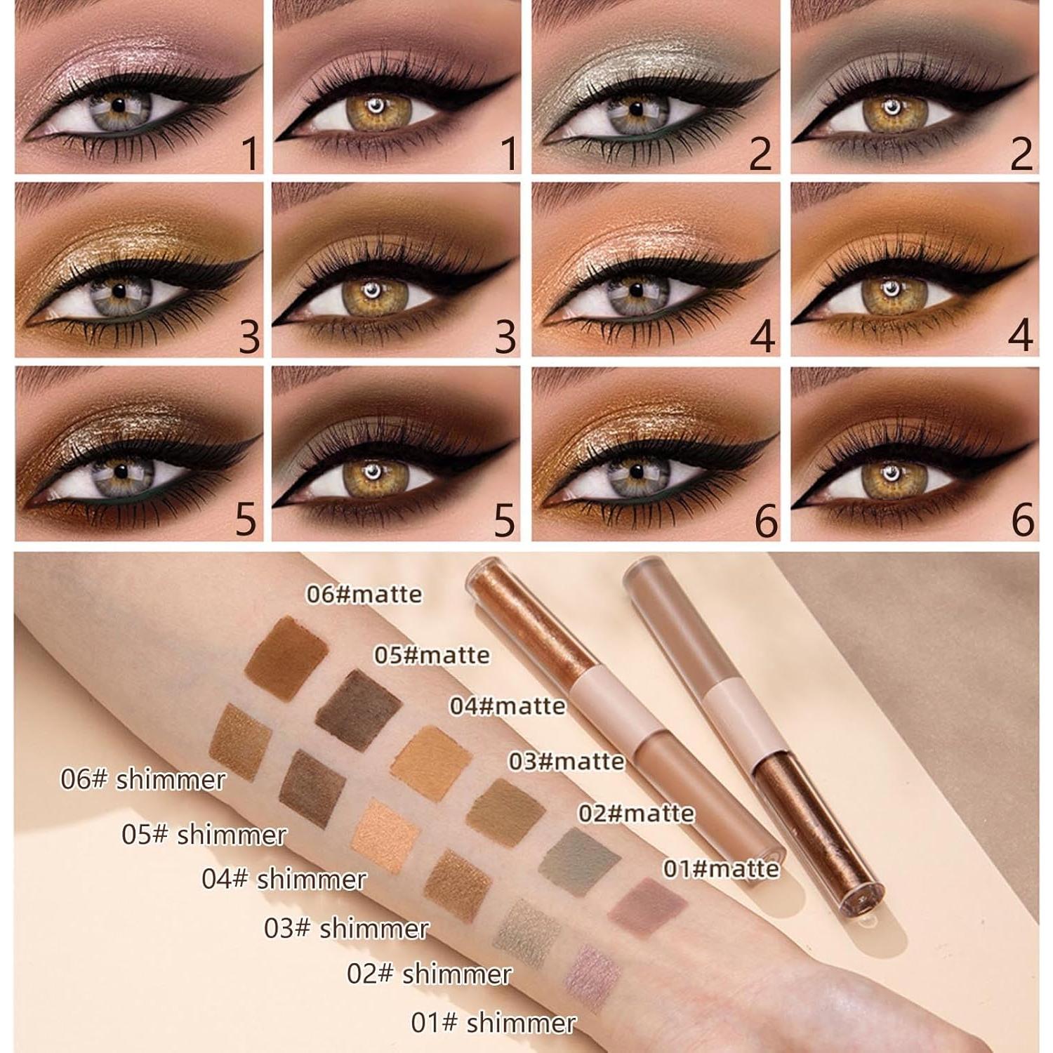 Sombra de Ojos Líquida Mate y Brillo MiaSarah - Marrón Rosado