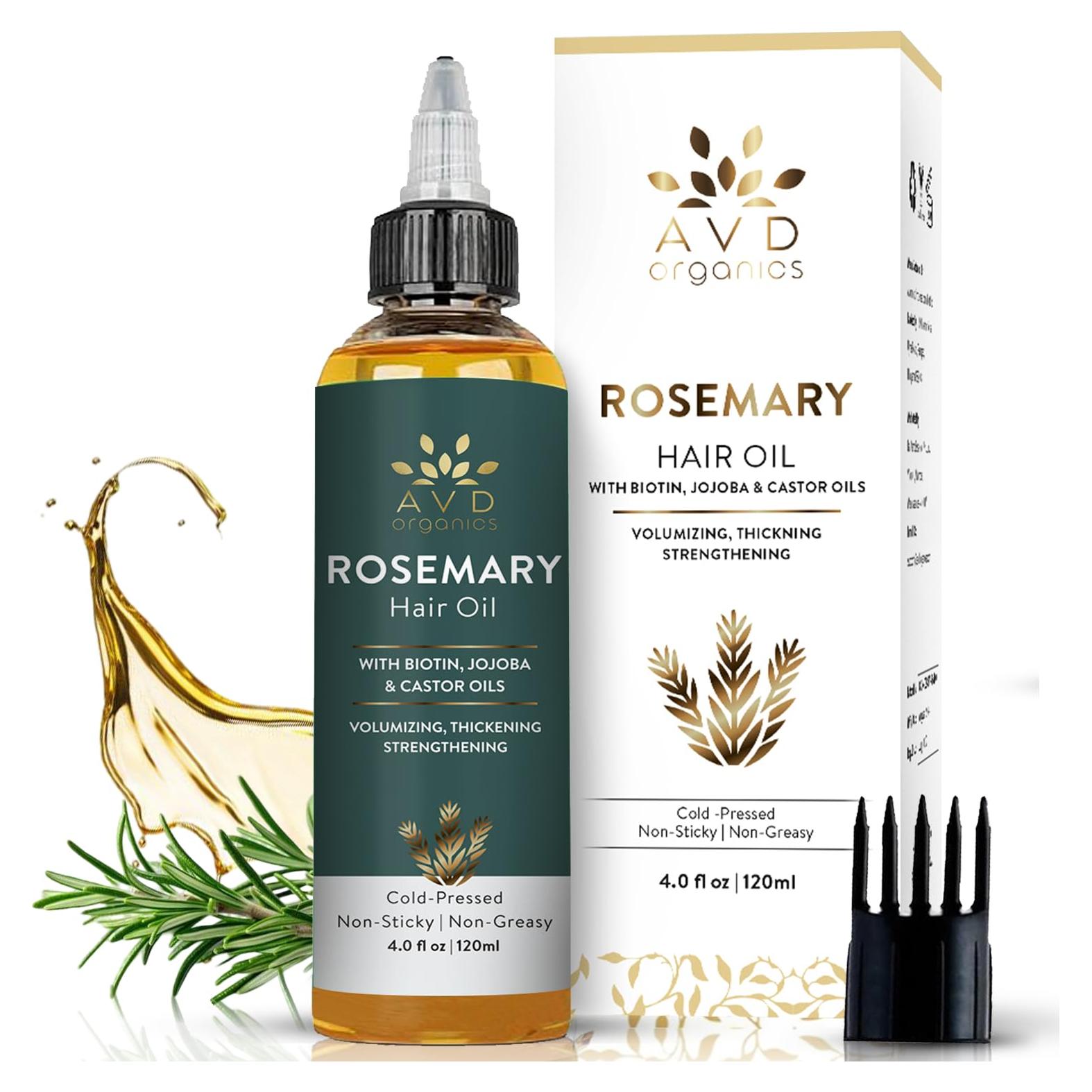 Aceite de Romero AVD Organics 120 ml - Crecimiento y Fortalecimiento del Cabello