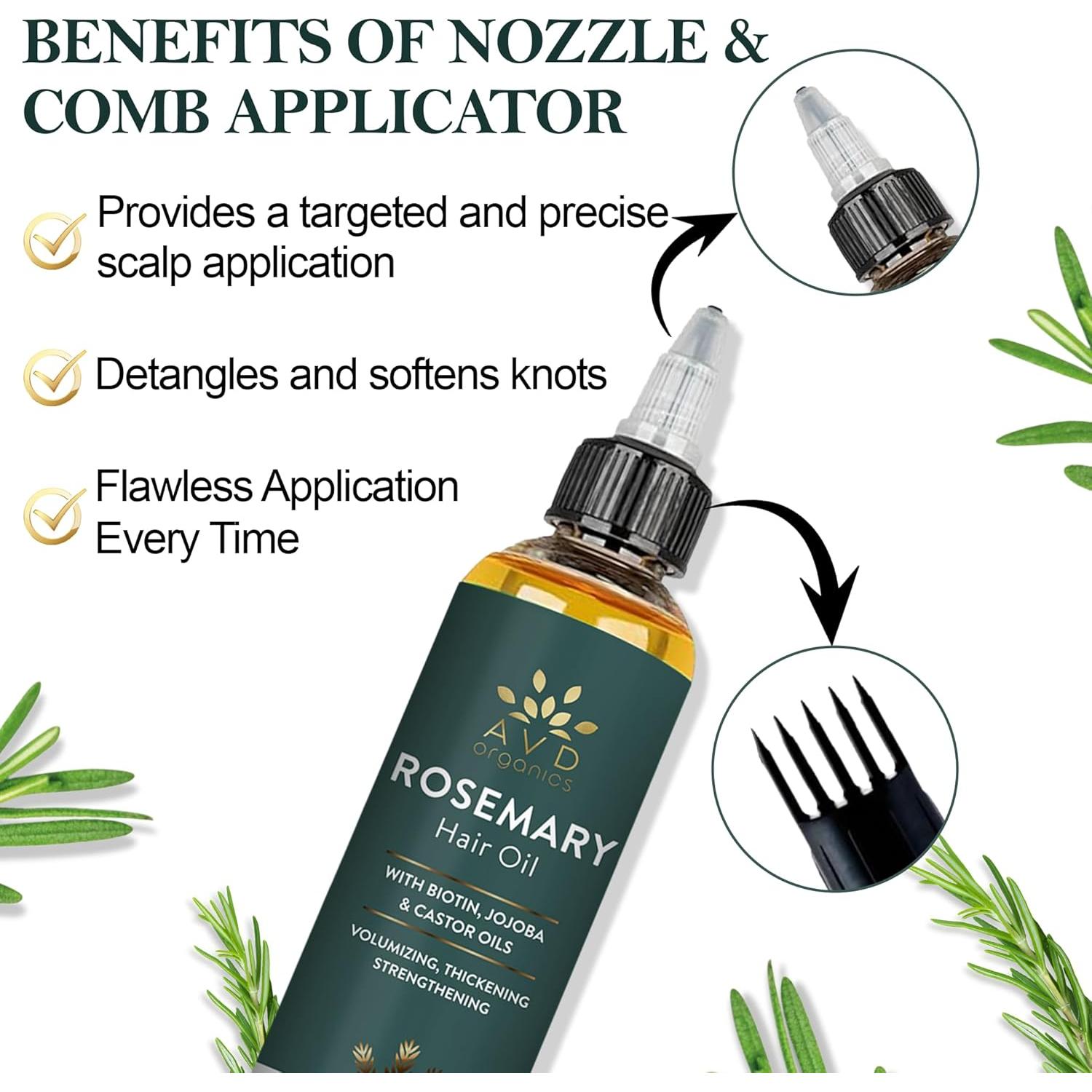 Aceite de Romero AVD Organics 120 ml - Crecimiento y Fortalecimiento del Cabello