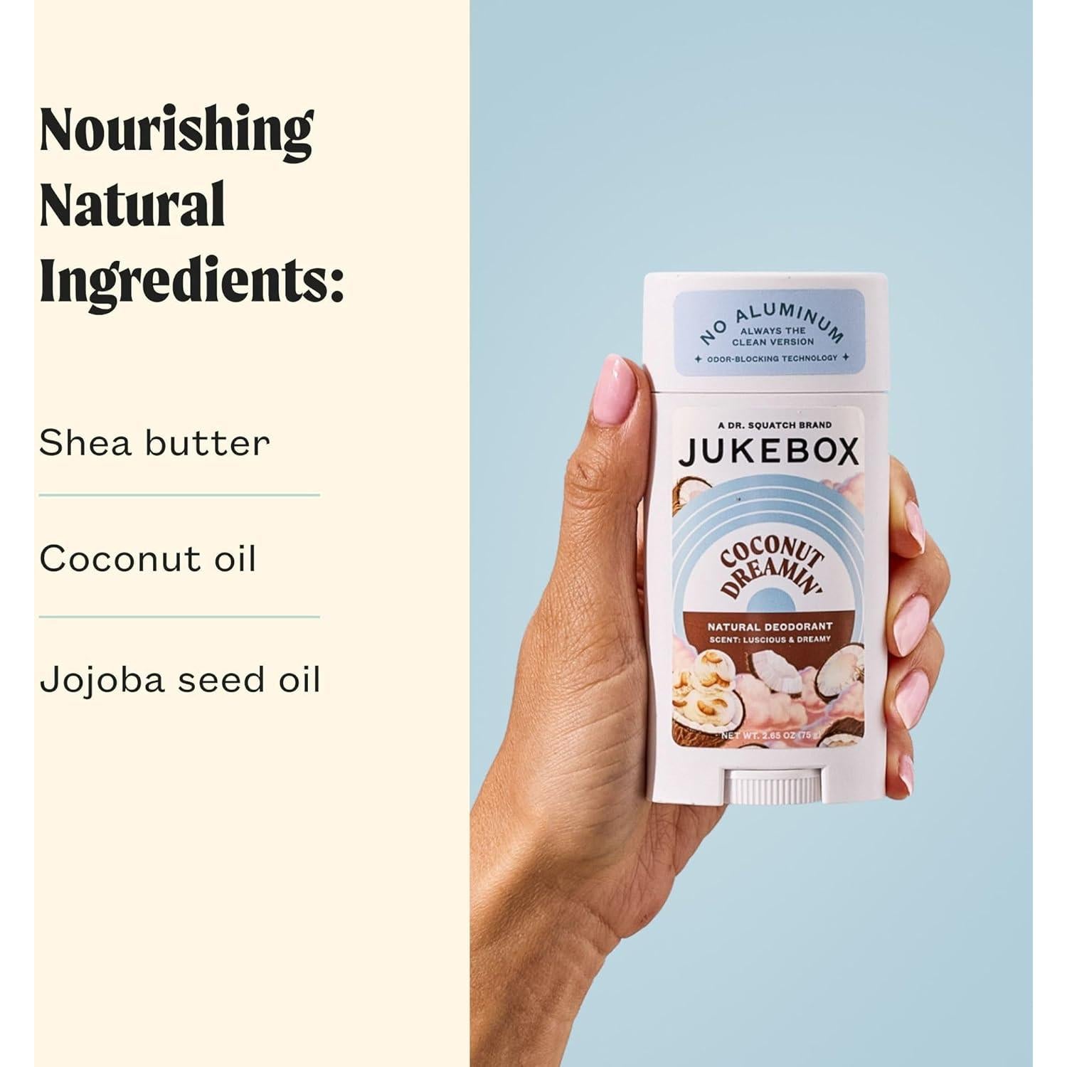 Desodorante Natural Jukebox Dr. Squatch 75g - Coco y Vainilla