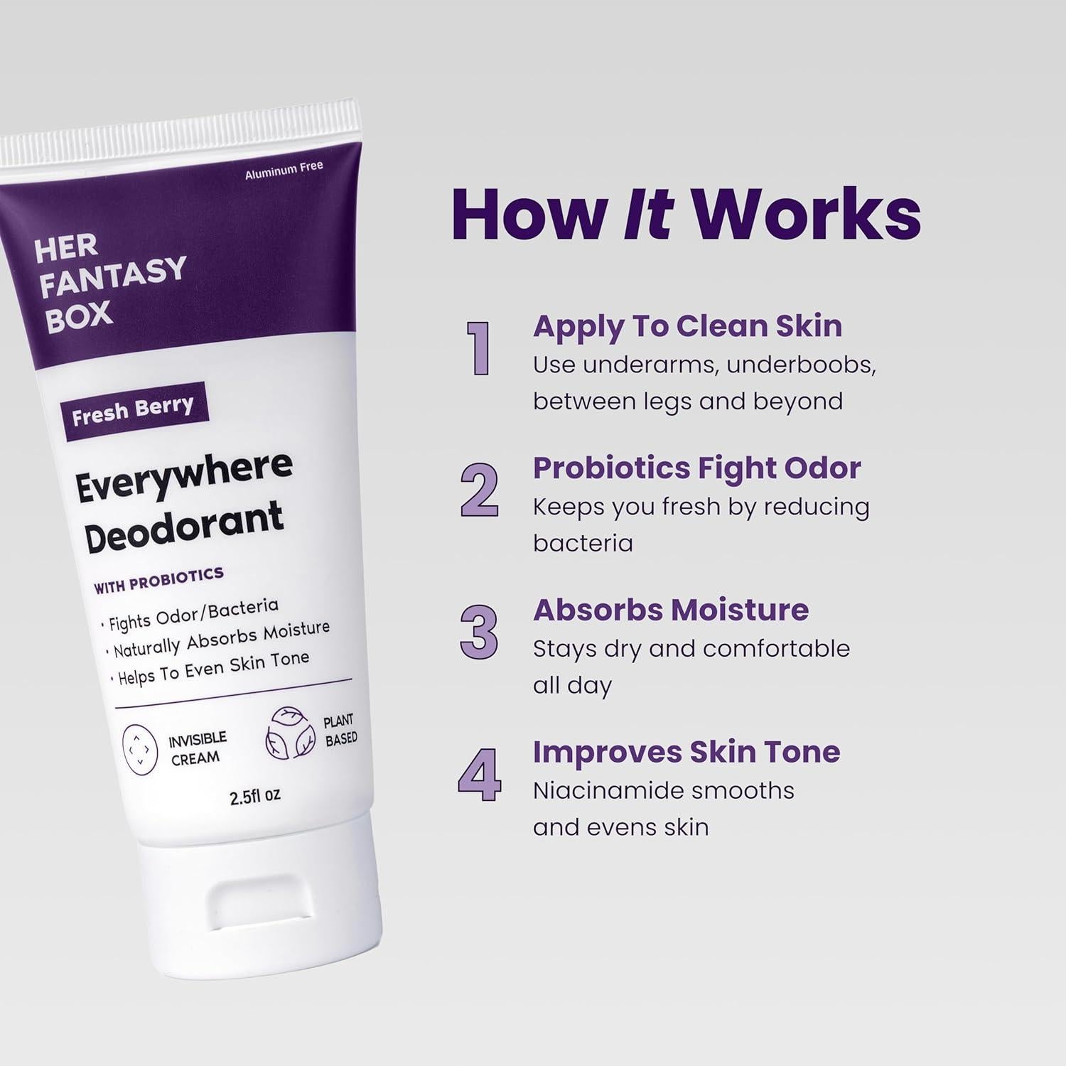 Desodorante Natural Caja de Fantasía con Probioticos - Aroma Baya