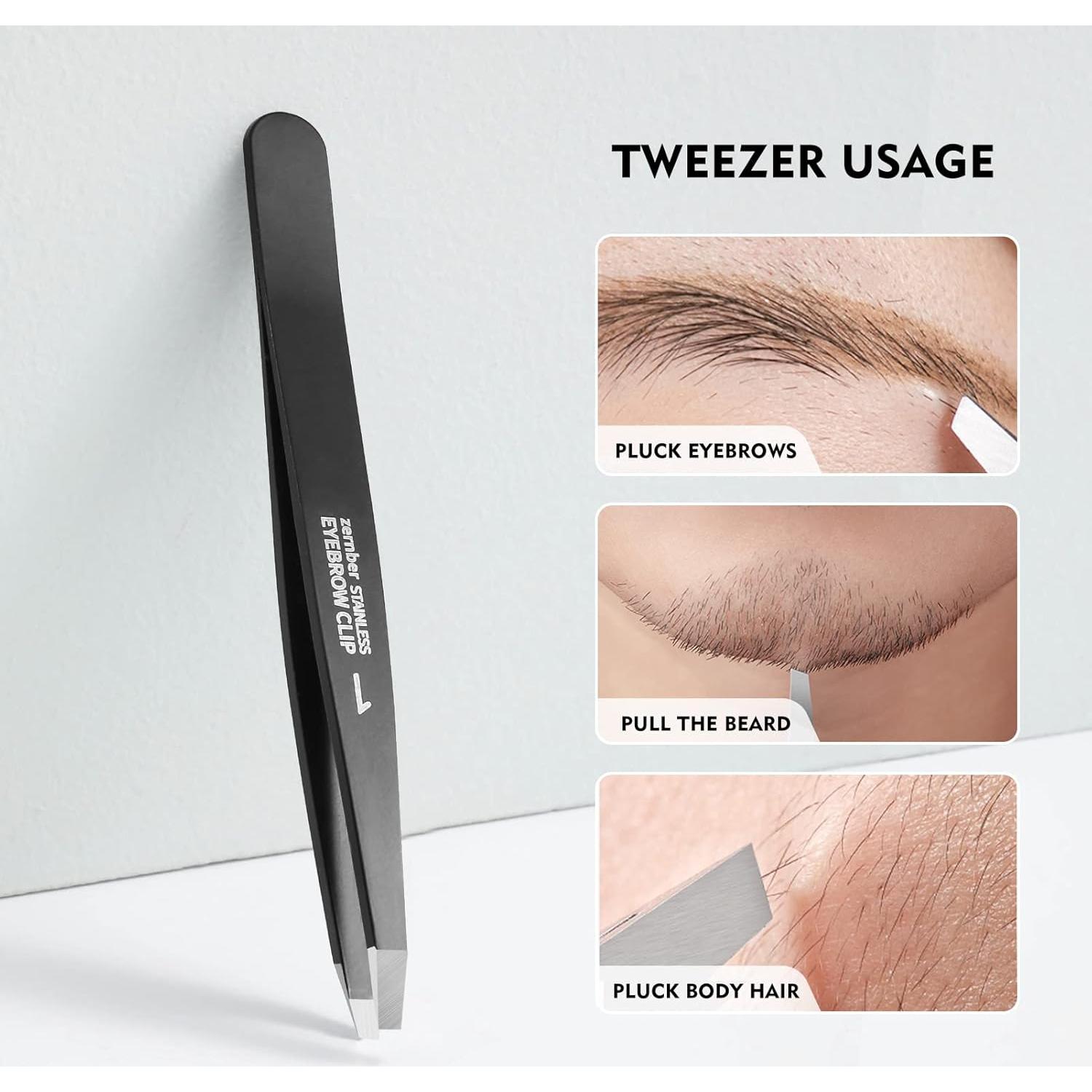 Pinzas de Precisión ZERNBER para Cejas y Vello Facial