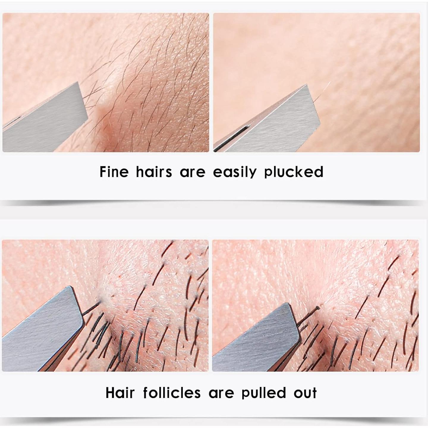 Pinzas de Precisión ZERNBER para Cejas y Vello Facial