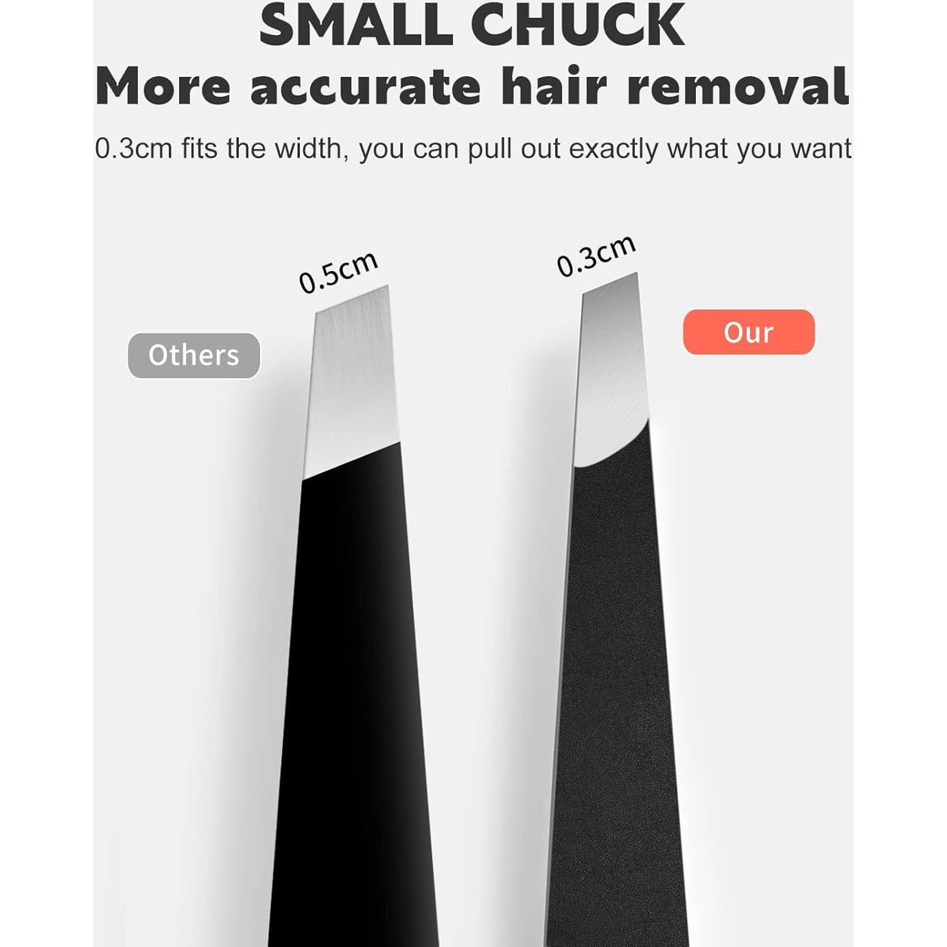 Pinzas de Precisión ZERNBER para Cejas y Vello Facial