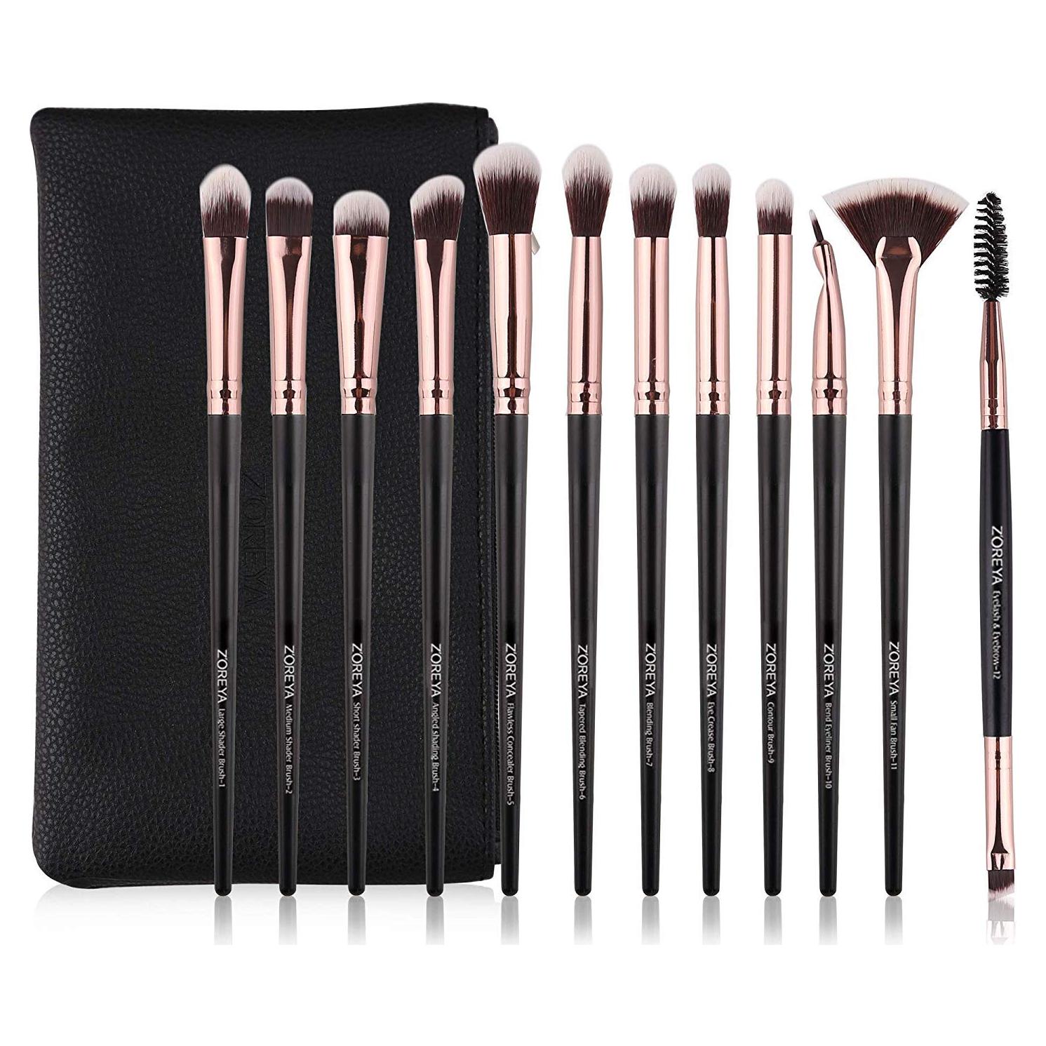 Conjunto de Pinceles de Maquillaje para Ojos Z'OREYA 12 Pcs