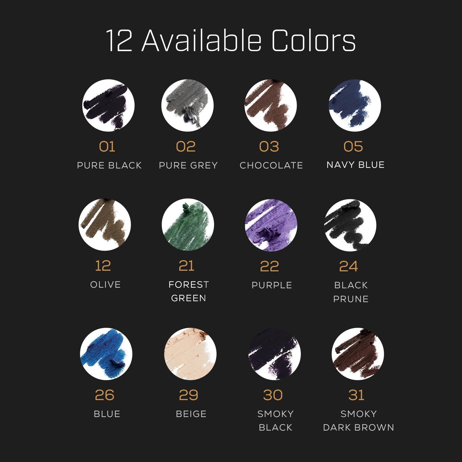 Lápiz de Eyeliner Negro Impermeable Radiant - Larga Duración