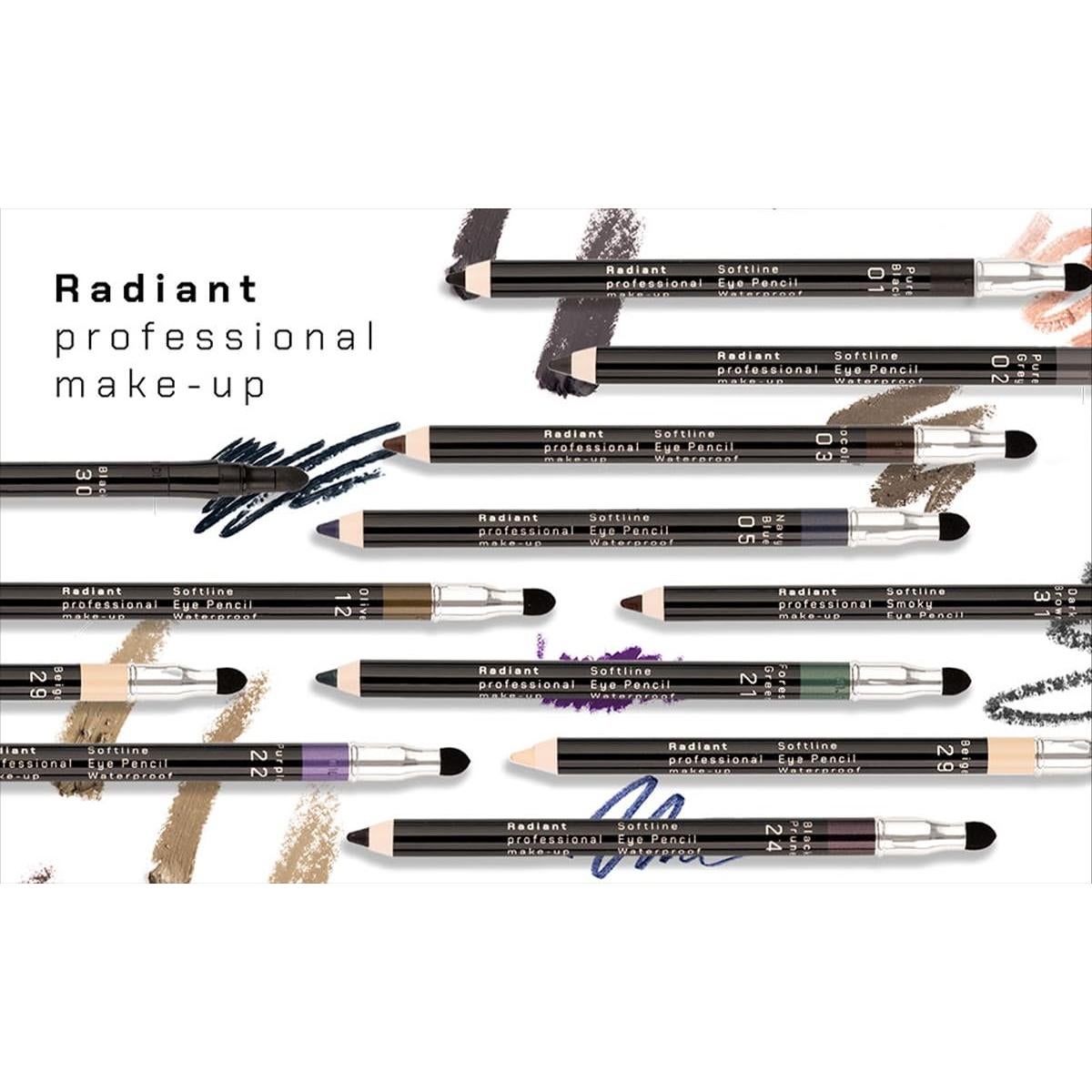 Lápiz de Eyeliner Negro Impermeable Radiant - Larga Duración