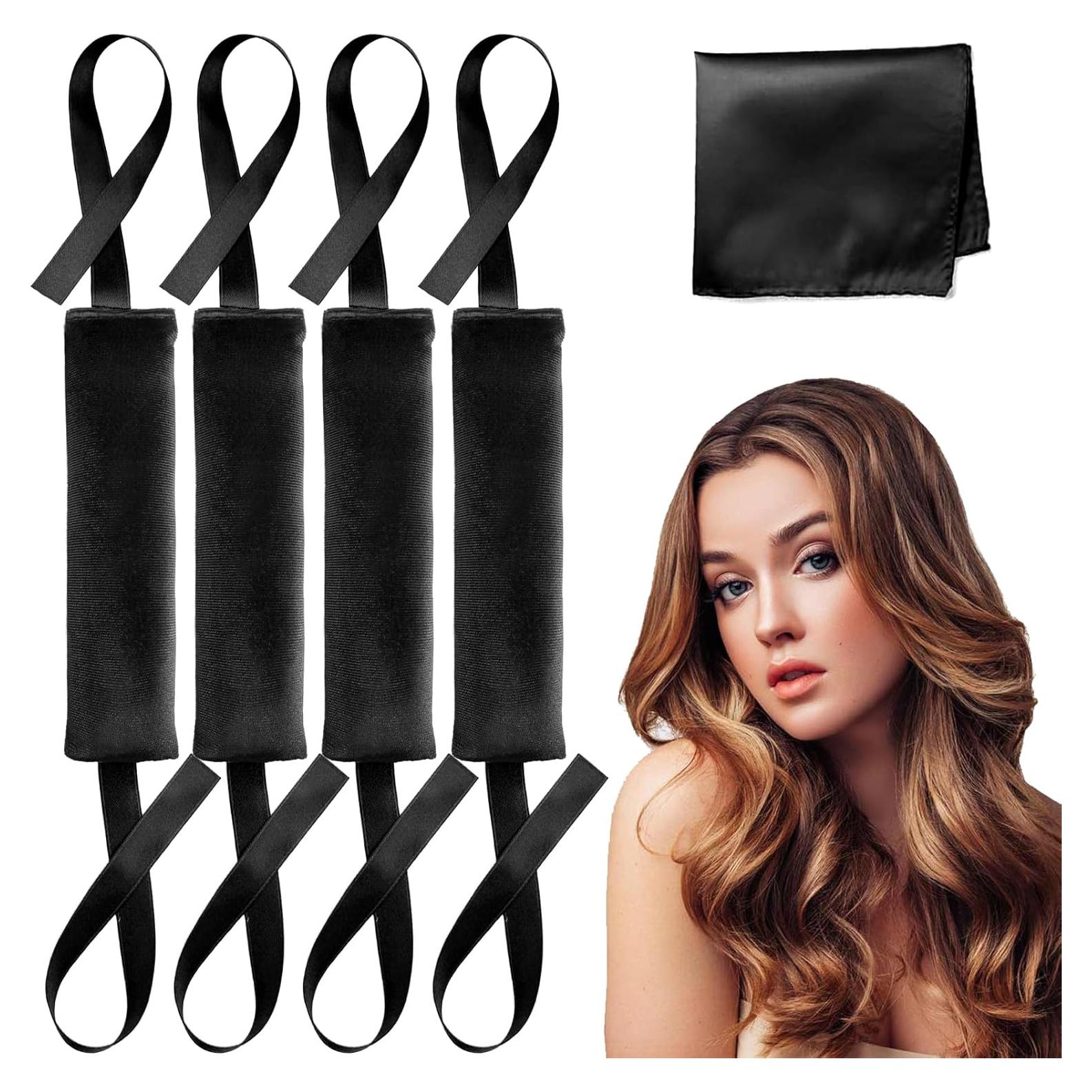 Rulos de Pelo Sin Calor Lanzhire HDJ-001, 20x14.5cm, Negro