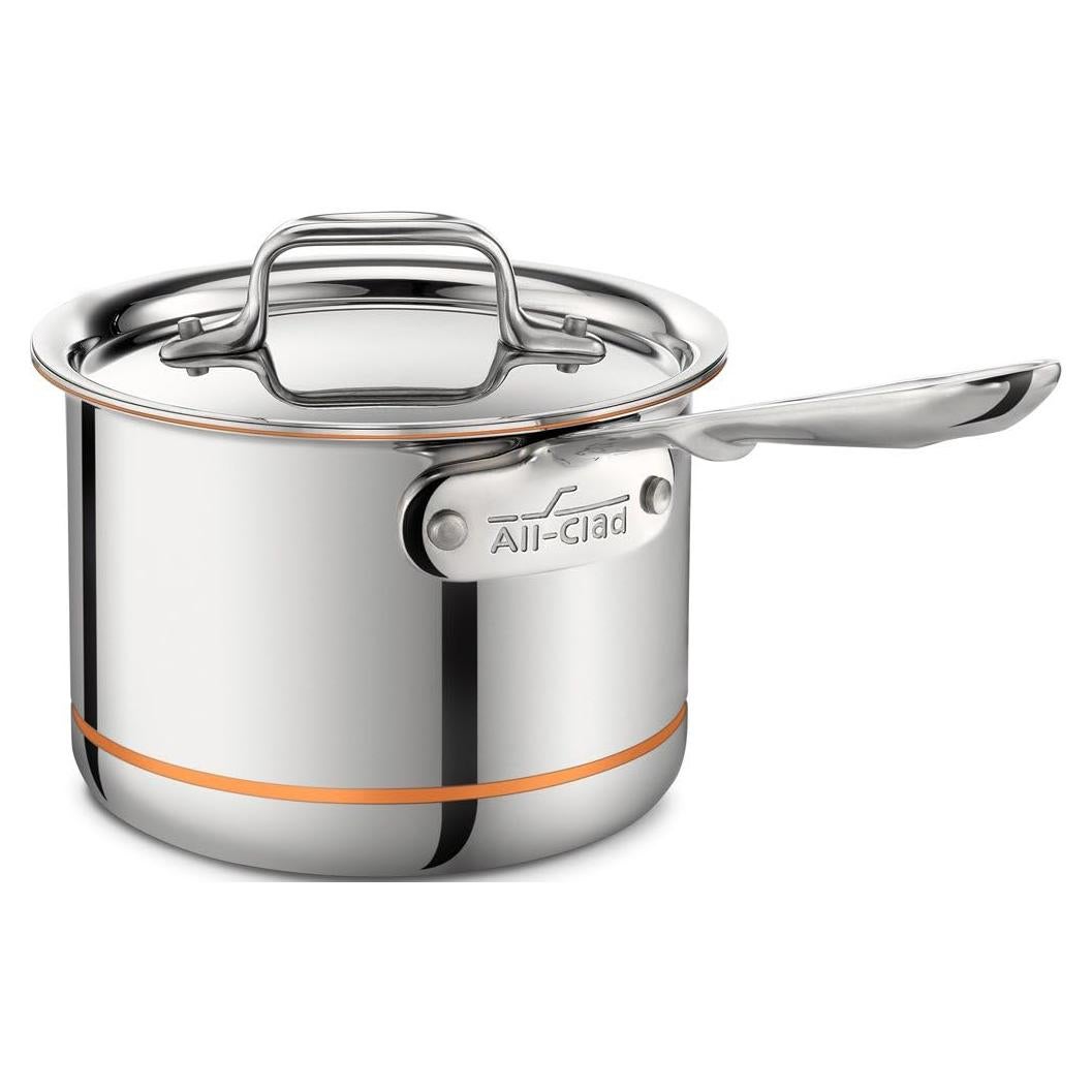 Cacerola All-Clad 2 Cuartos Acero Inoxidable 5 Capas Cobre