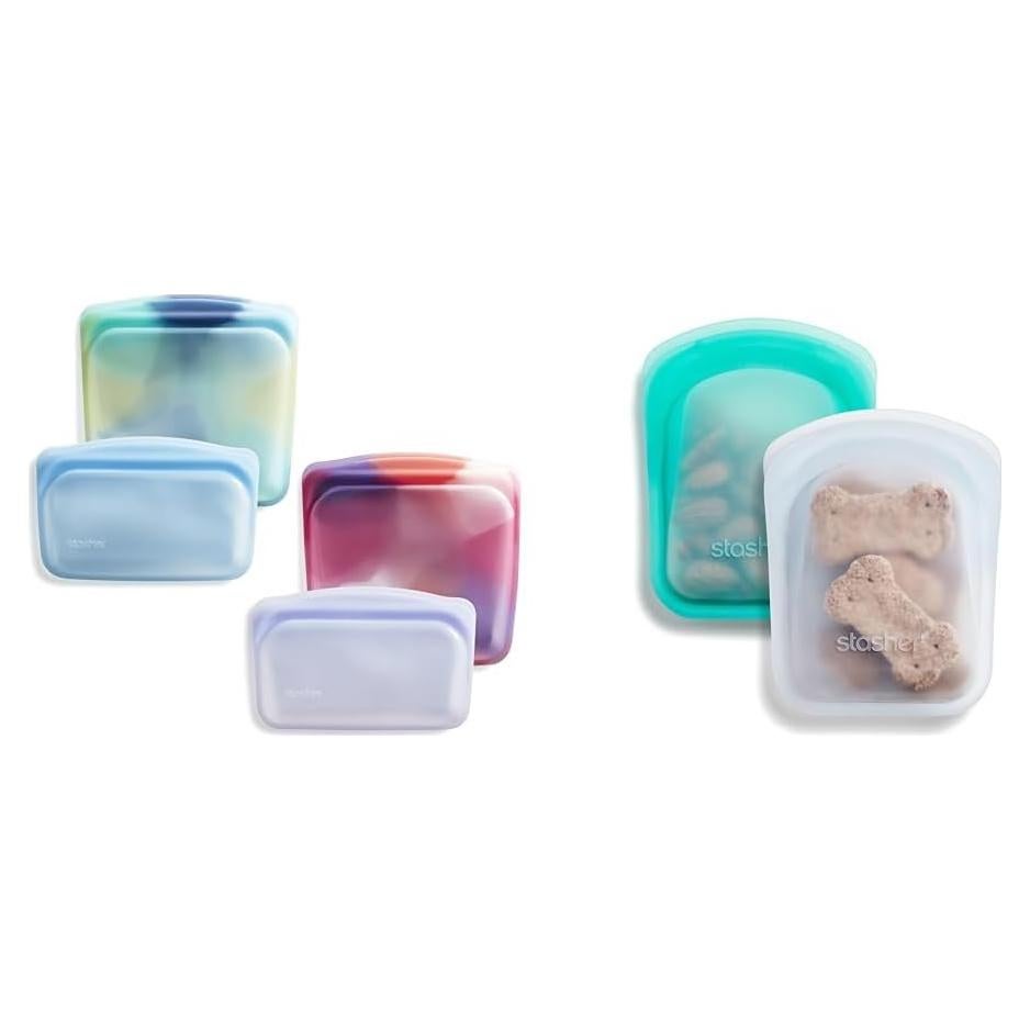 Bolsas de Silicona Reutilizables Stasher - Paquete de 4 y 2
