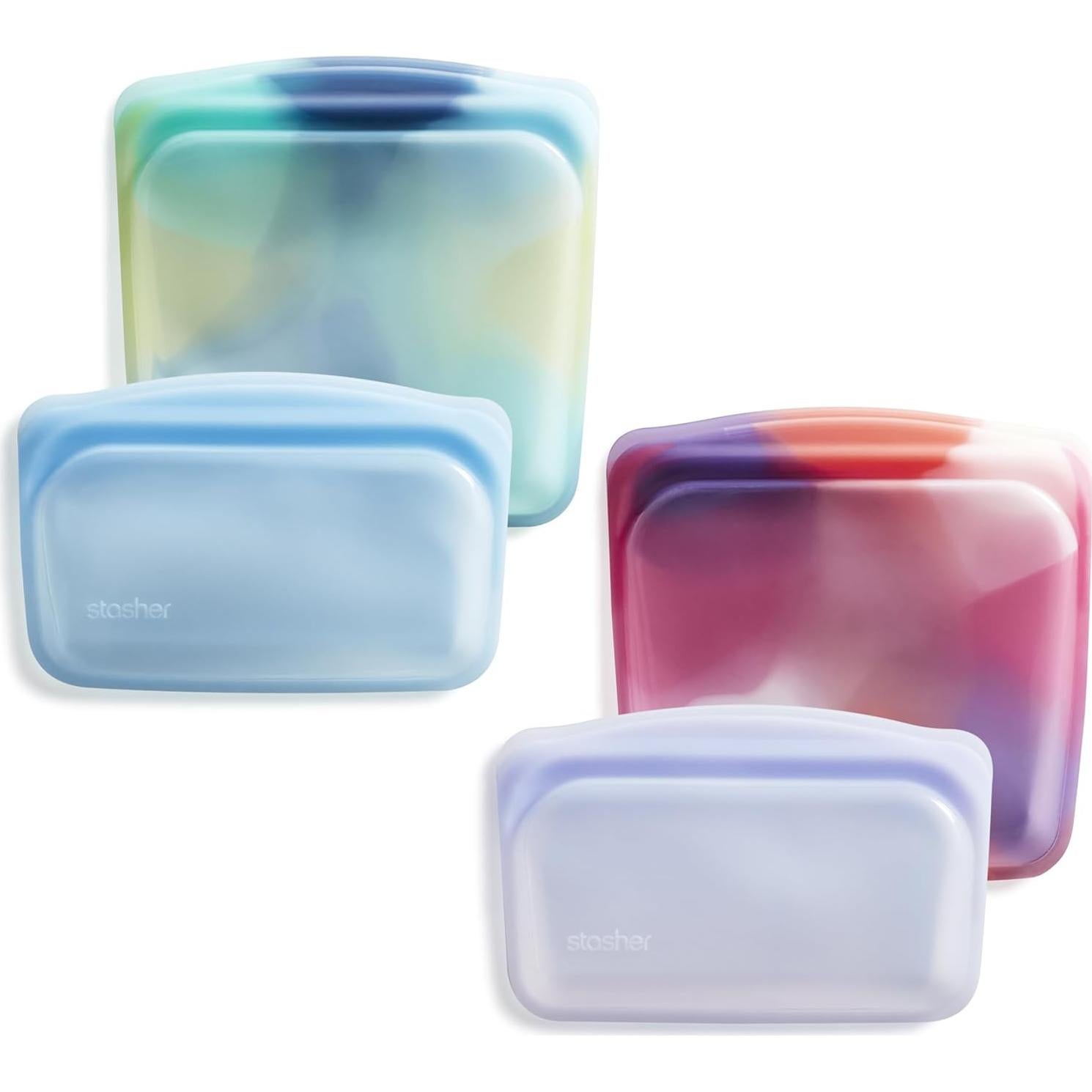 Bolsas de Silicona Reutilizables Stasher - Paquete de 4 y 2