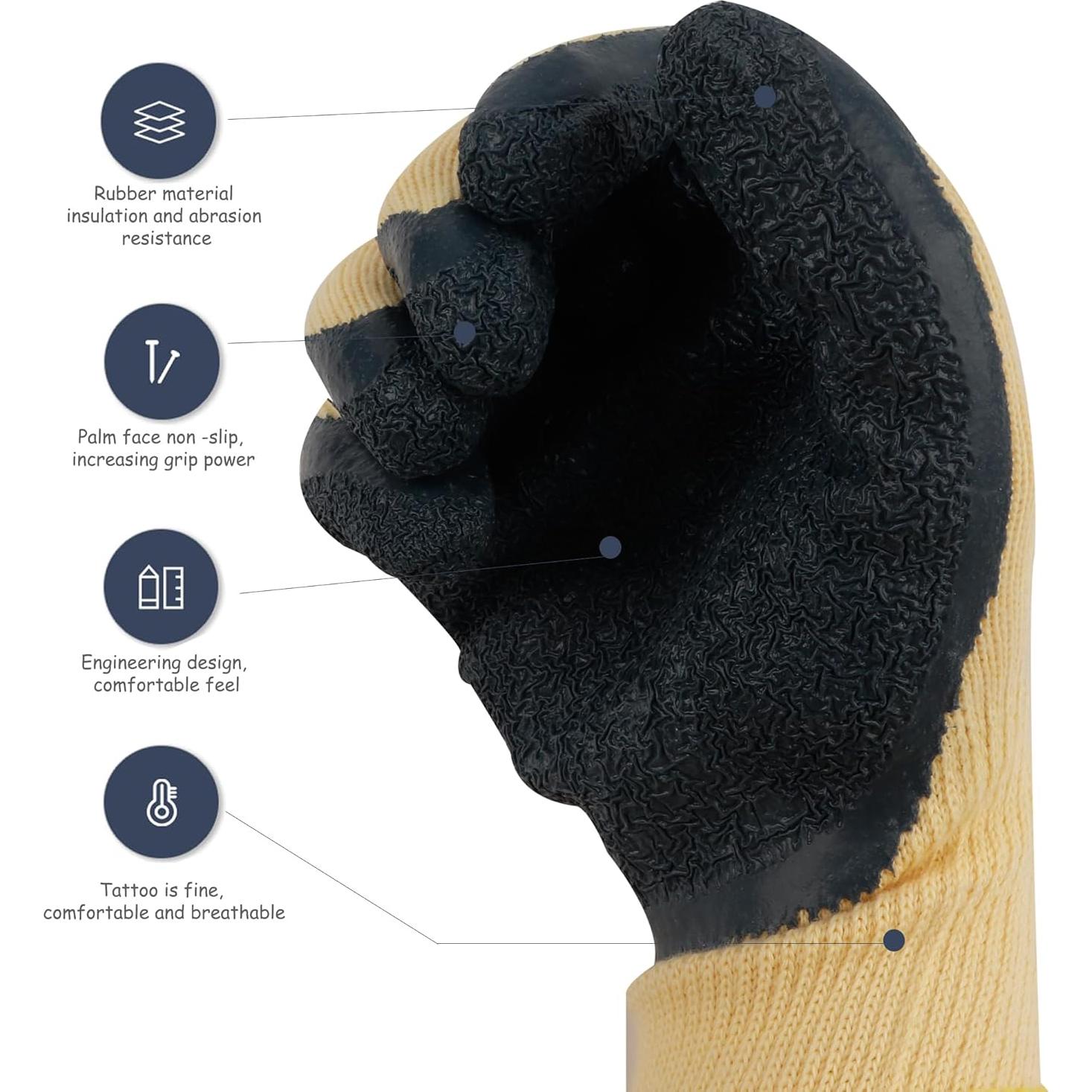 Guantes de Electricista Aislados 400V DongChu - Antideslizantes