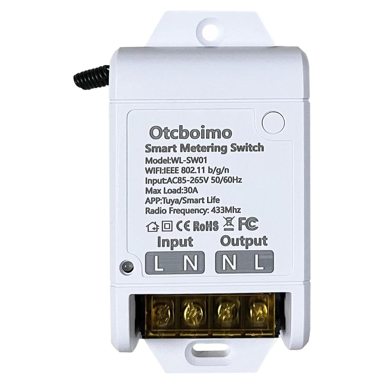 Interruptor Inteligente WiFi Otcboimo 30A con Monitoreo Energía